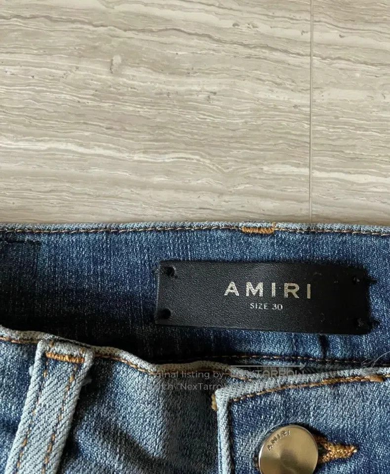 Amiri Amiri Classic Super Patchwork Destroyed Blue Bull Size 30 Size US 30 / EU 46 - 2 Thumbnail