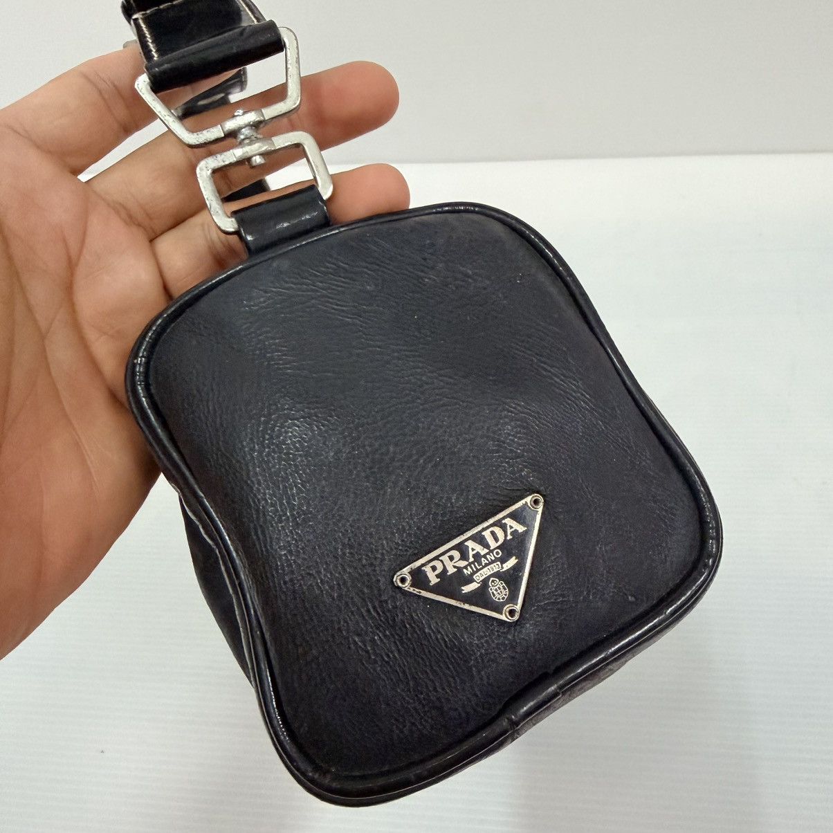 Prada Prada Black Leather Dinner Bag Size ONE SIZE - 7 Thumbnail