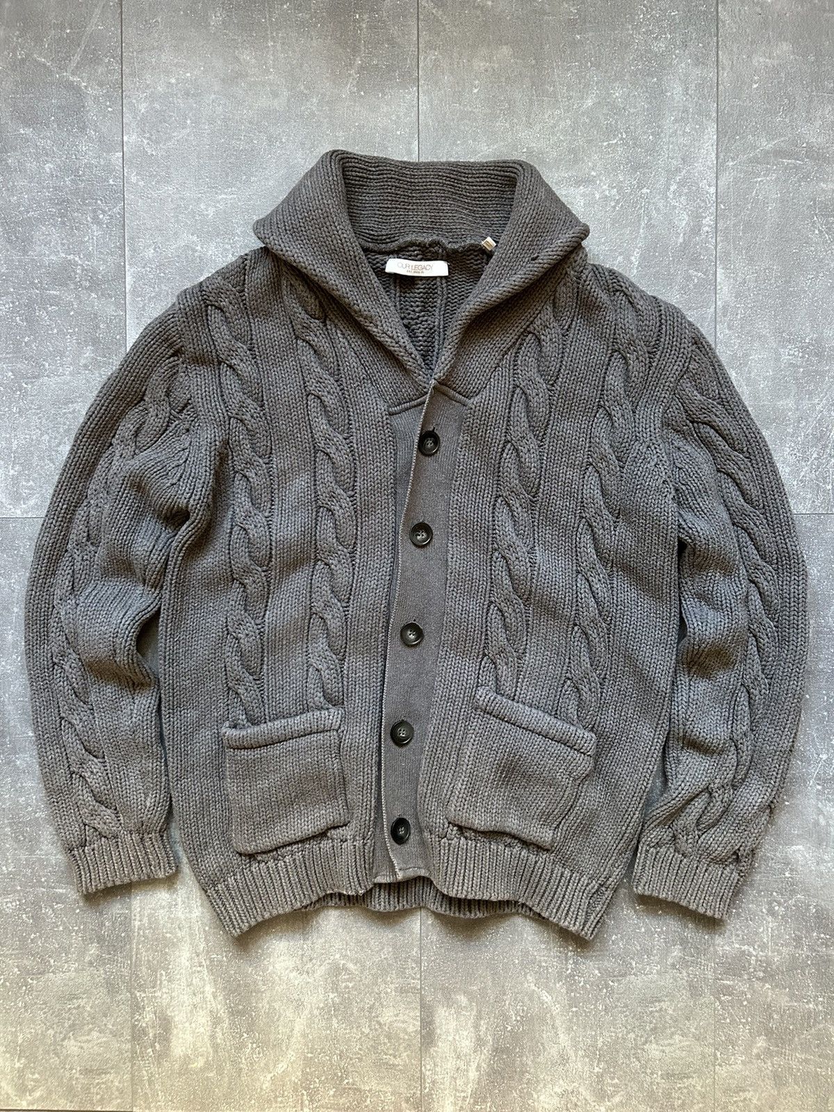 image of Avant Garde x Our Legacy Vintage Knit Proper Cardigan Our Legacy in Grey, Men's (Size Large)