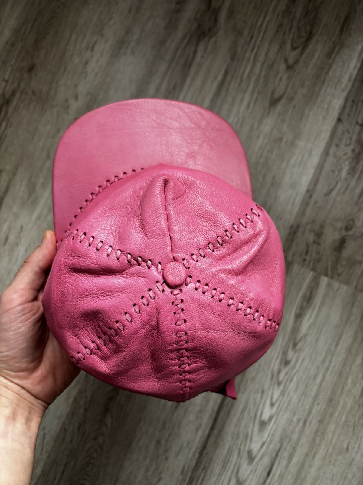 Other Pink Handmade Leather Cap Size ONE SIZE - 17 Thumbnail