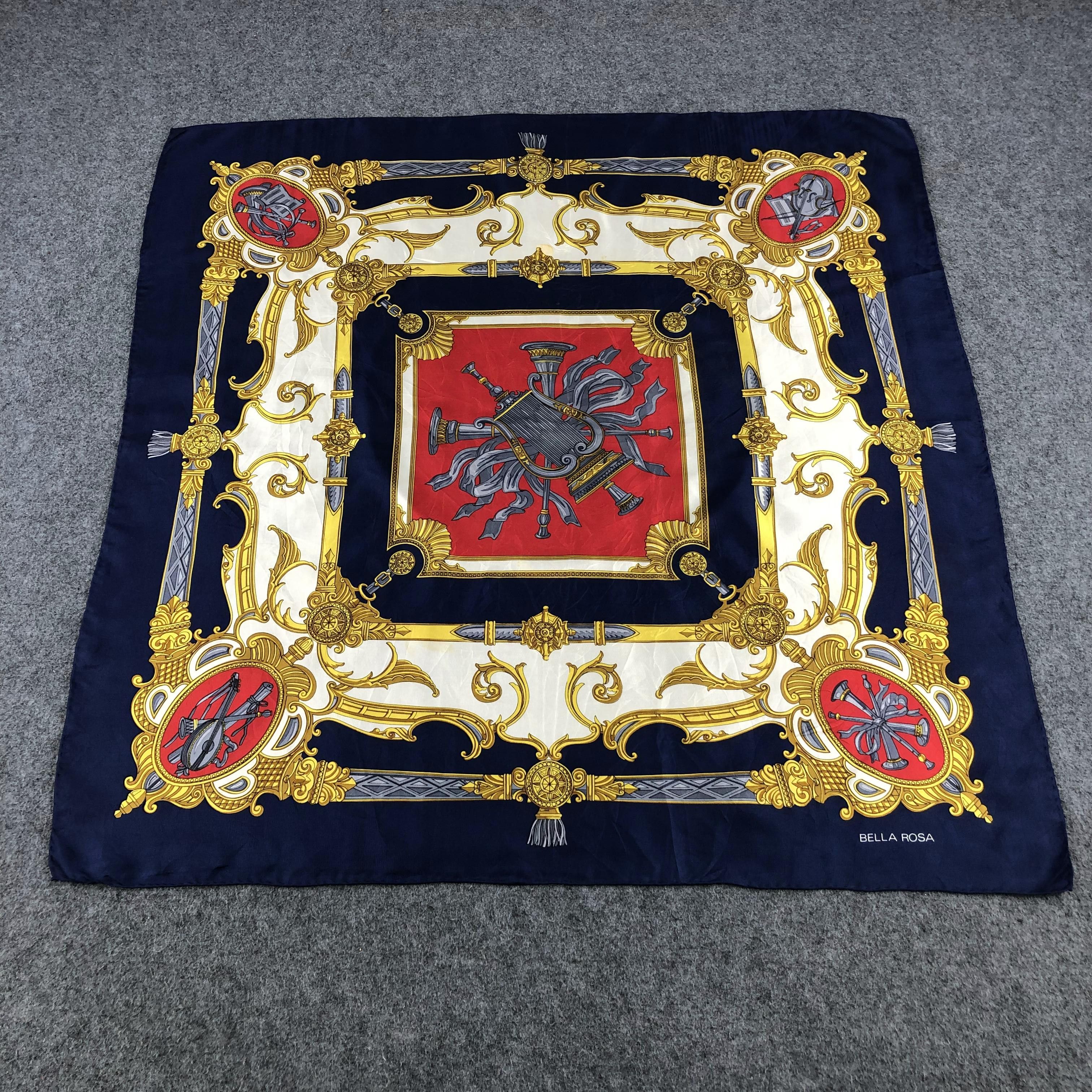 Vintage Bella Rosa Luxury Silk Scarf M368 Size ONE SIZE - 2 Thumbnail