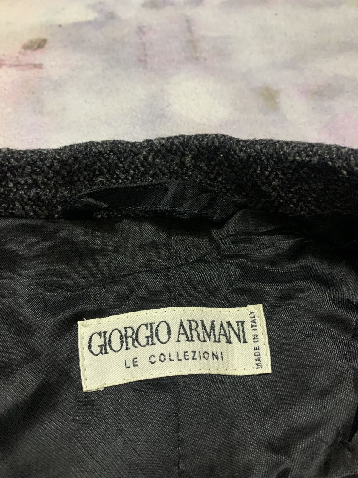 Armani × Giorgio Armani Vintage GIORGIO ARMANI Tweed Wool Coat 23 x 32 Size US L / EU 52-54 / 3 - 7 Thumbnail