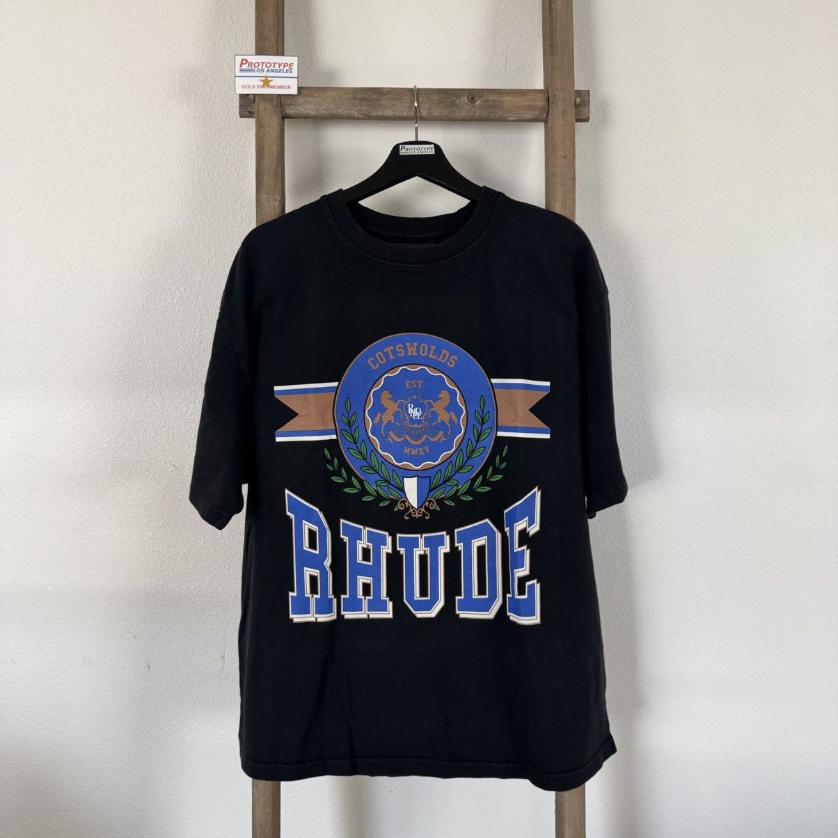 Rhude RHUDE Cotswold Vintage Black Tee XL Size US XL / EU 56 / 4 - 1 Thumbnail