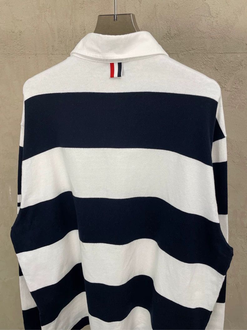 Thom Browne Thom browne Black and white striped Polo collar four-stripe Size US L / EU 52-54 / 3 - 4 Thumbnail