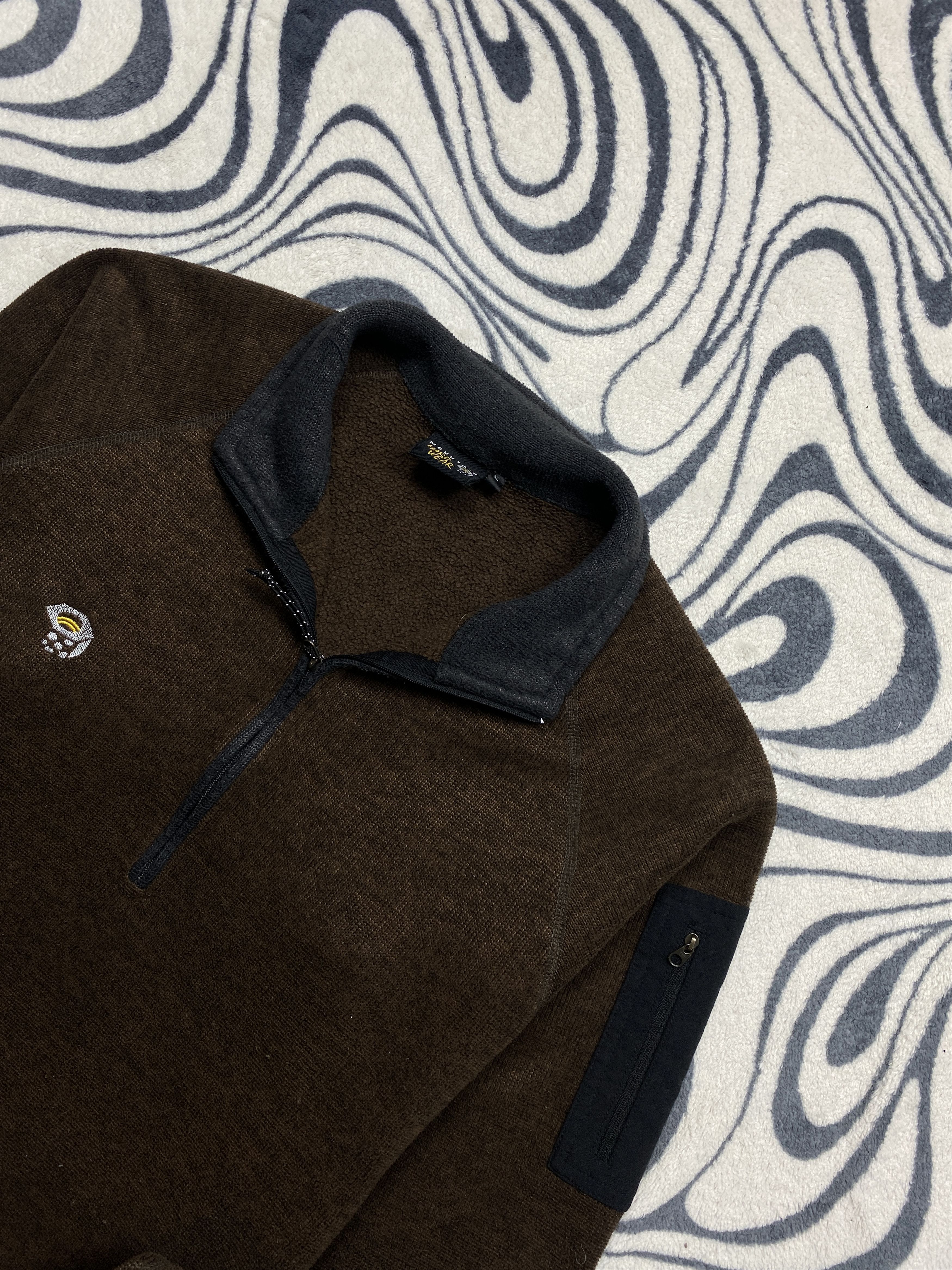 Mountain Hardwear Mountain Hardwear Vintage 1\4 Zip Fleece Jacket Brown Size US L / EU 52-54 / 3 - 2 Thumbnail