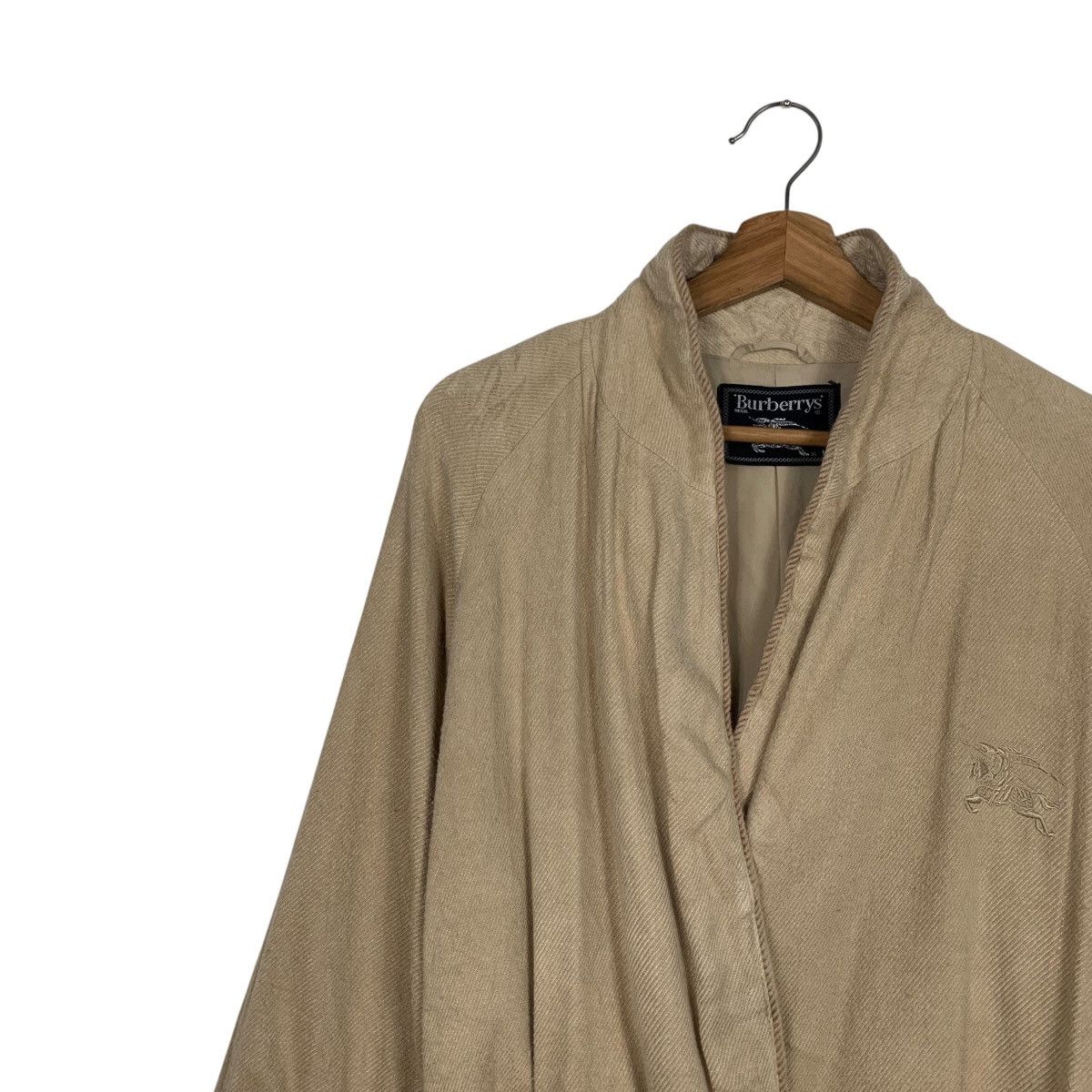 Burberry Vintage 90’s BURBERRYS Embroidery Logo Silk Robes #3561-C163 Size M / US 6-8 / IT 42-44 - 8 Thumbnail