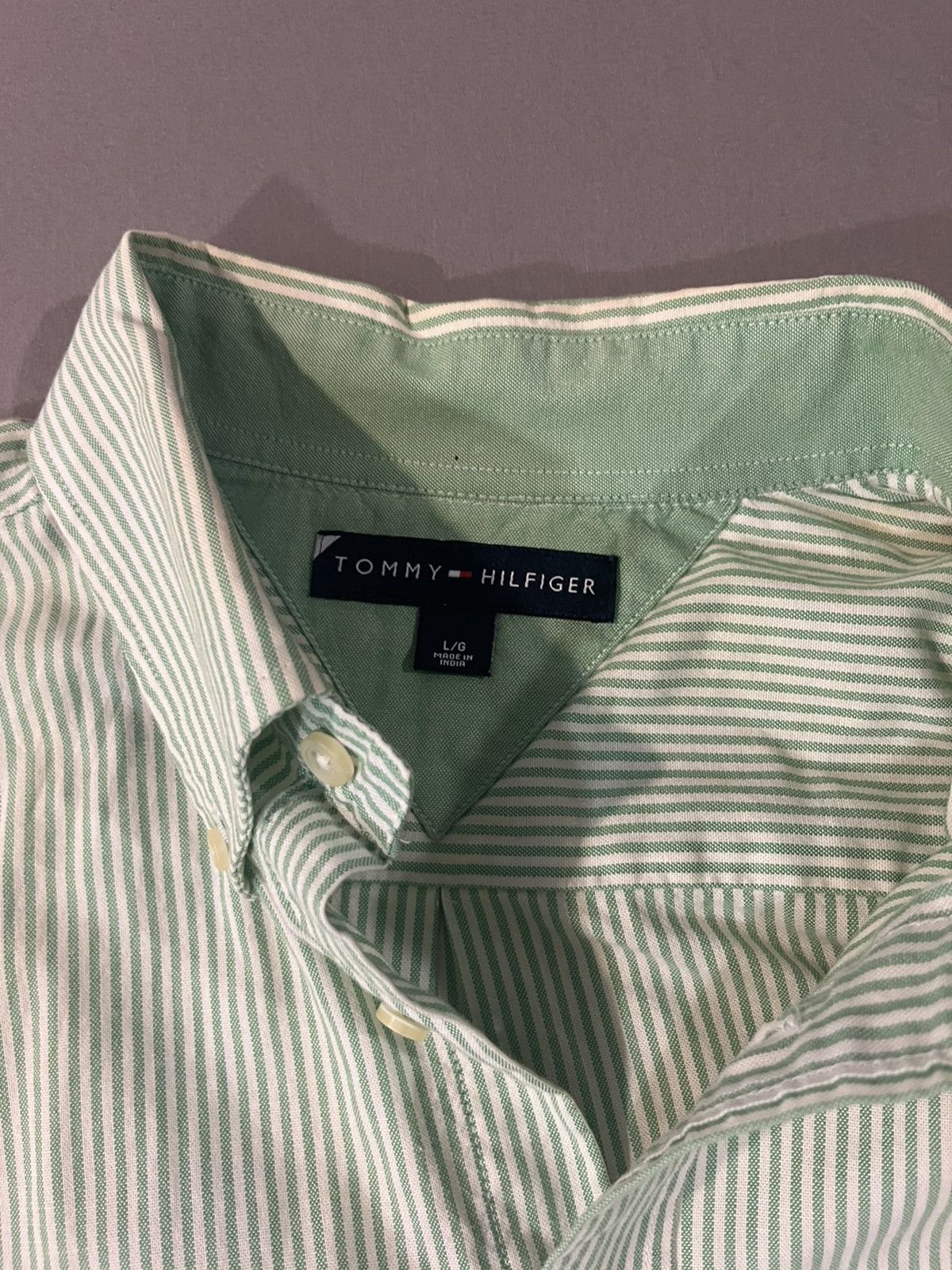 Tommy Hilfiger × Vintage Vintage pastel Tommy Hilfiger button up Size US L / EU 52-54 / 3 - 5 Thumbnail