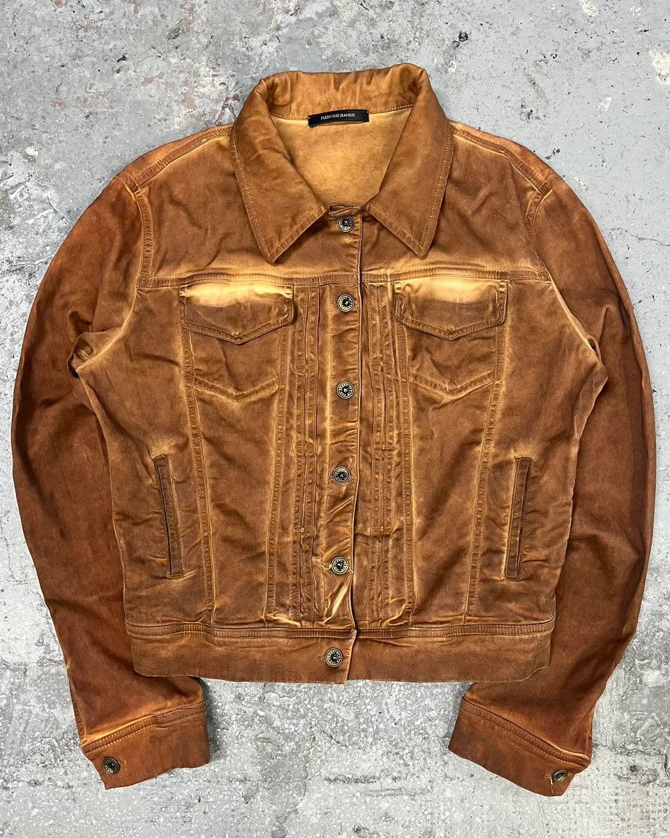 Vintage 2000s Plein Sud Orange Faded Jacket Size XS / US 0-2 / IT 36-38 - 1 Thumbnail