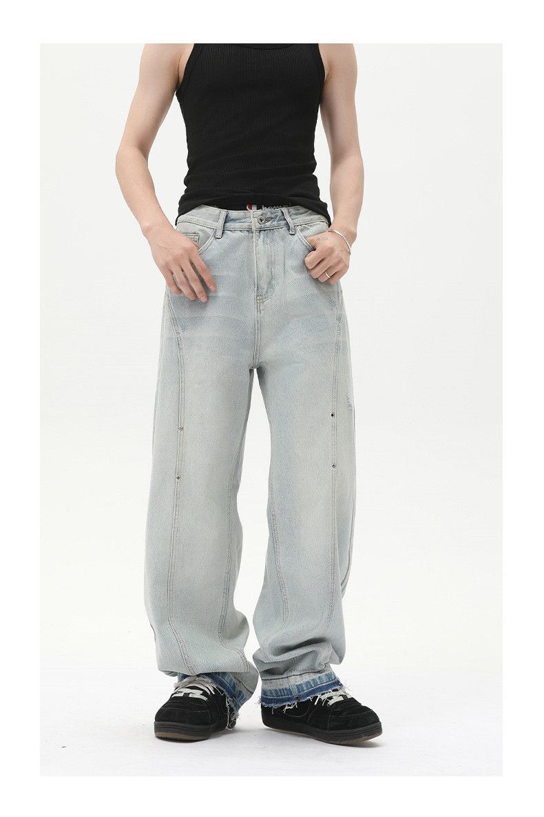 Japanese Brand × Jean Light-colored wide-leg loose straight-leg scimitar jeans Size US 32 / EU 48 - 2 Thumbnail
