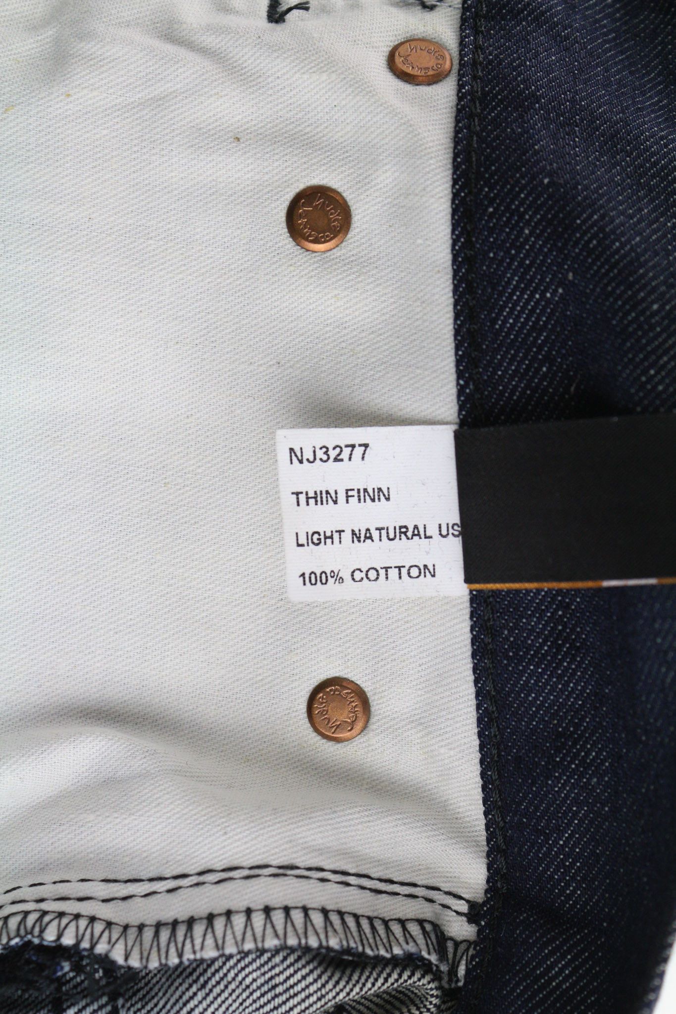 Nudie Jeans THIN FINN W29/L32 Light Natural Used Zip Dark Blue 81928 Size US 29 - 8 Thumbnail