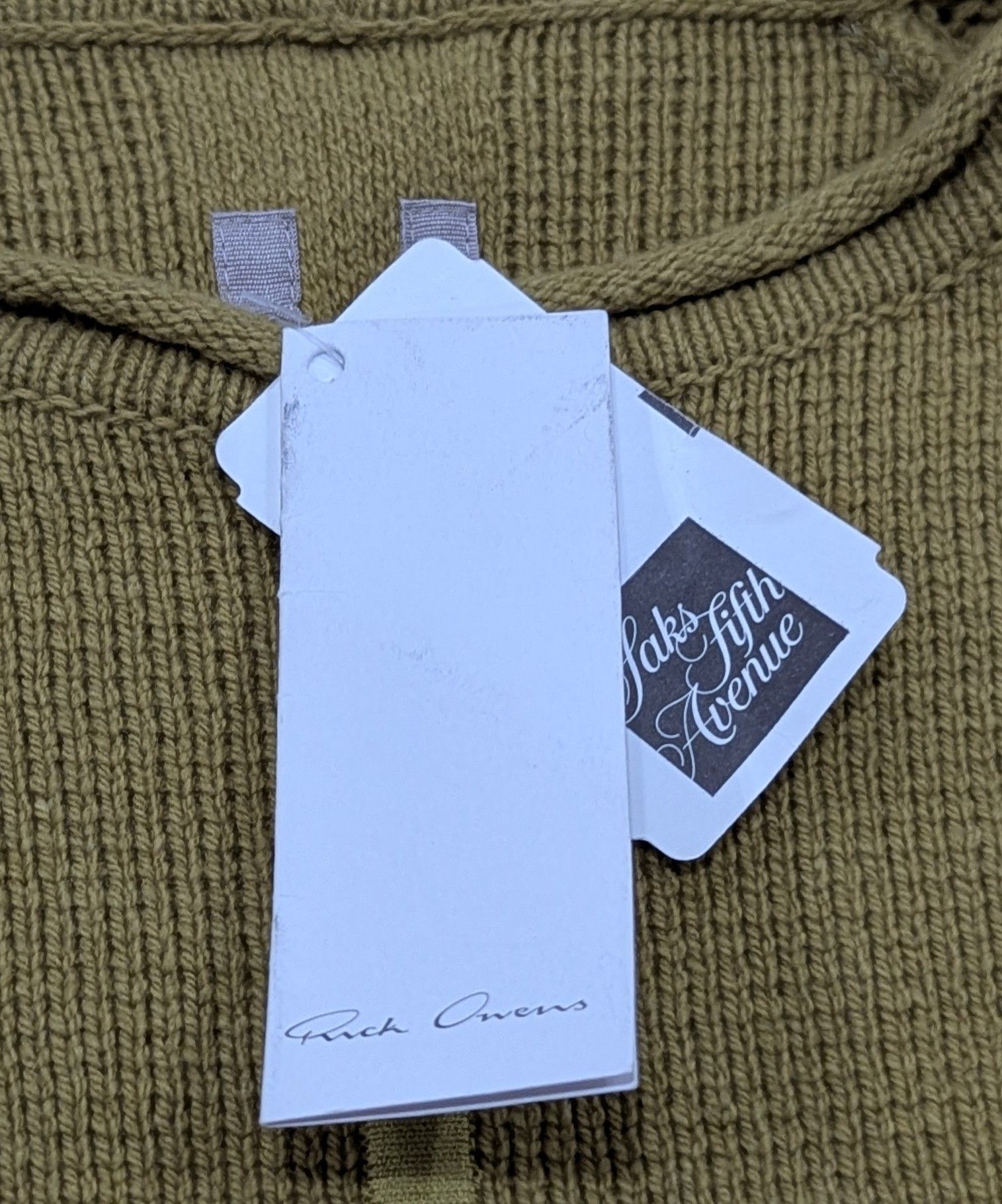 Rick Owens RICK OWENS Puffed Shoulder Cashmere Sweater Acid Medium Size US M / EU 48-50 / 2 - 7 Thumbnail