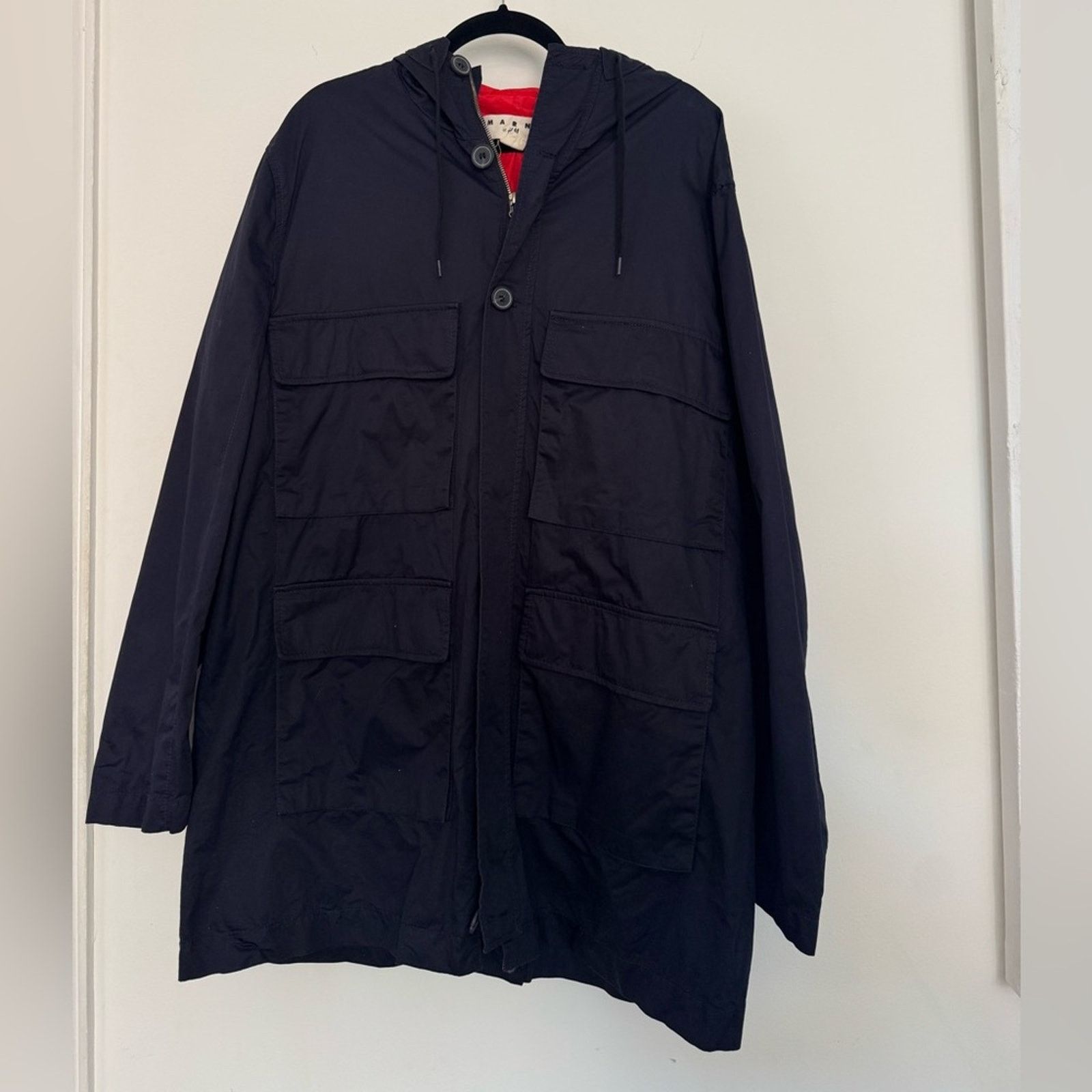 Marni H&M x Marni Collaboration Lightweight Navy Blue Parka Size US M / EU 48-50 / 2 - 1 Thumbnail