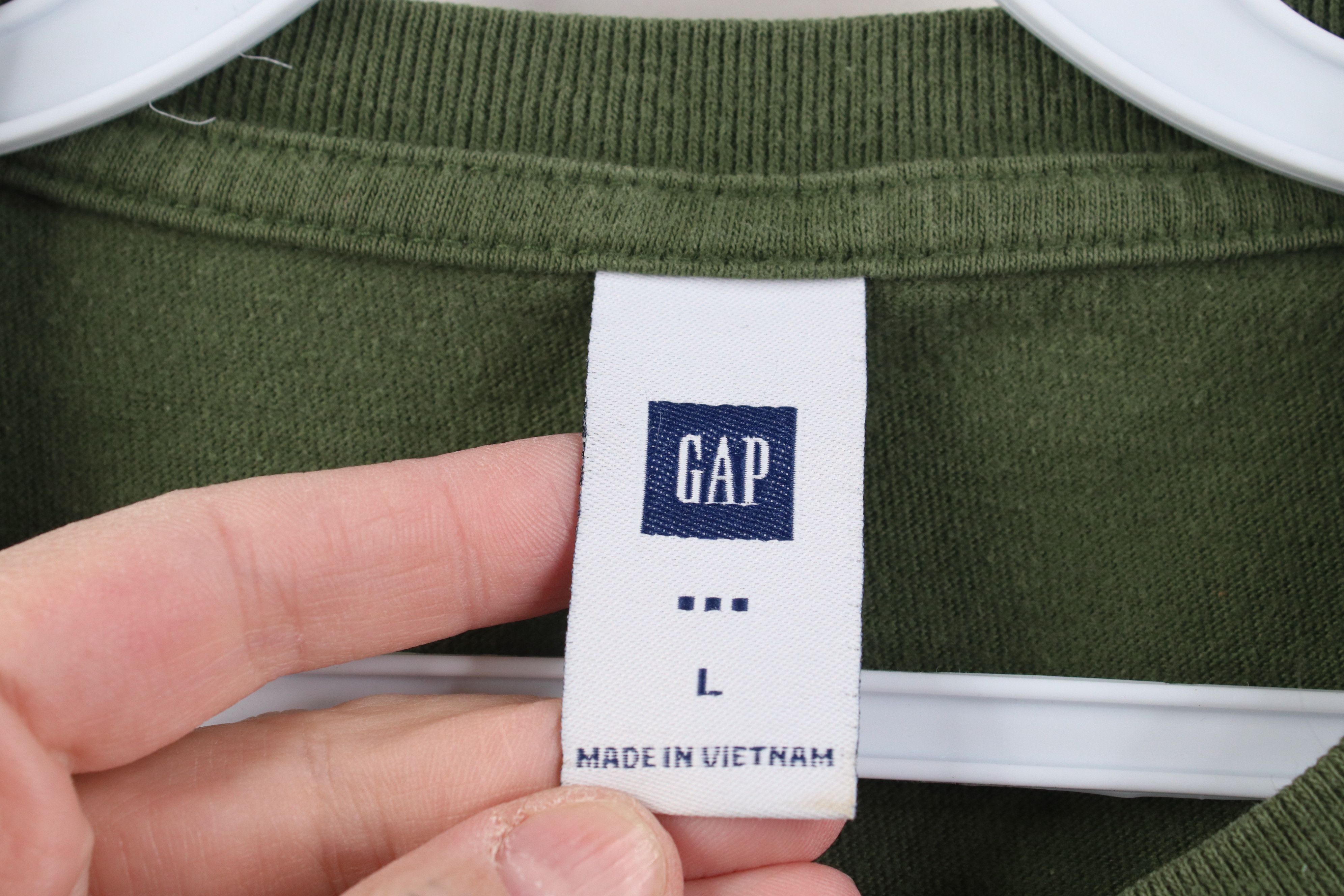 Gap Vintage Y2K 2004 Gap Spell Long Sleeve T-Shirt Green Cotton Size US L / EU 52-54 / 3 - 7 Thumbnail