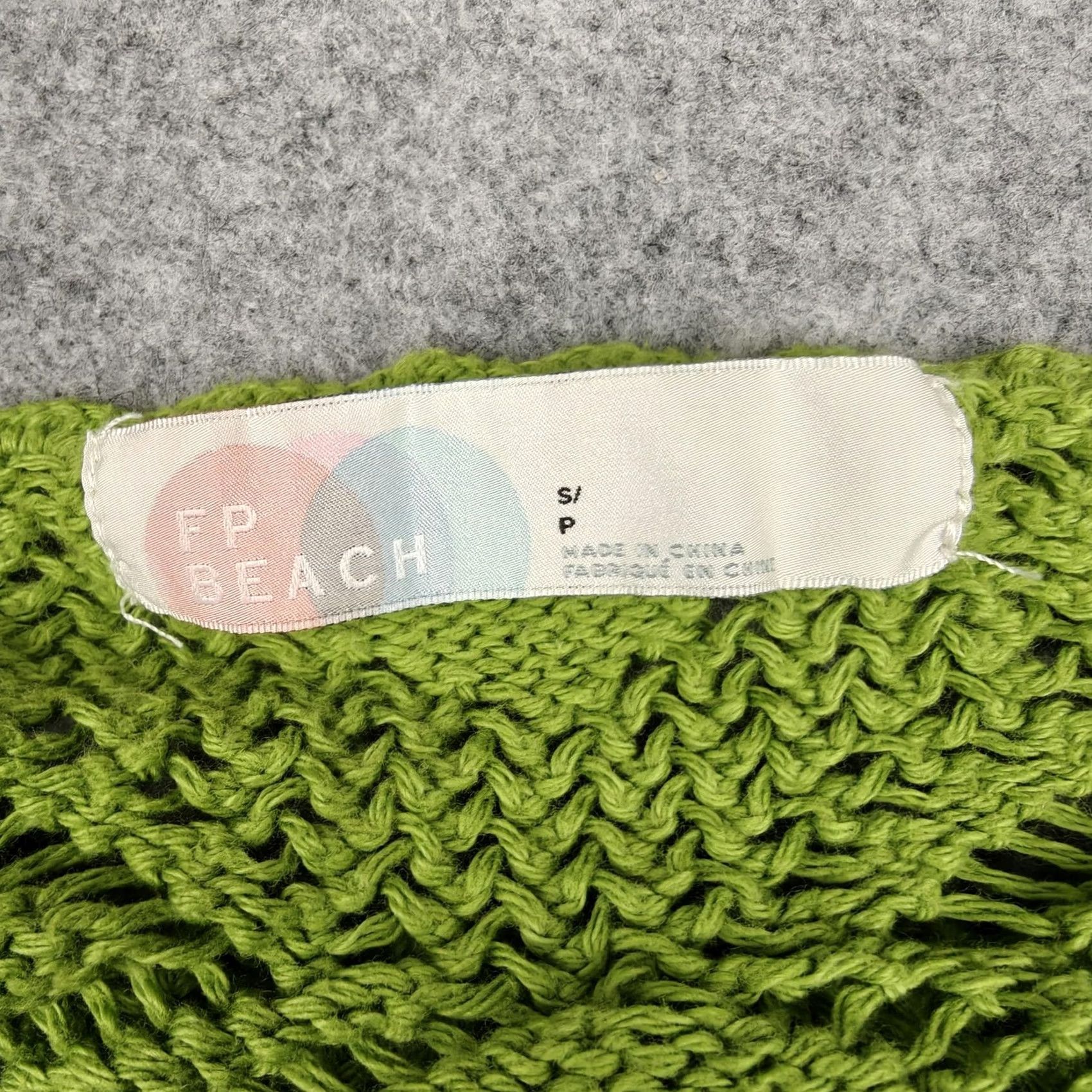 Free People Free People Sweater Shrug Womens Small Green Open Knit Tie Front Crop FP Beach Size S / US 4 / IT 40 - 3 Thumbnail