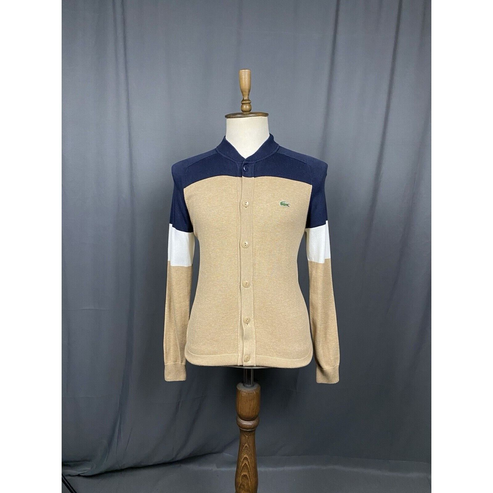 Lacoste Lacoste LIVE! Men's Beige Cardigan Sweater Size 4 Size US XL / EU 56 / 4 - 3 Thumbnail