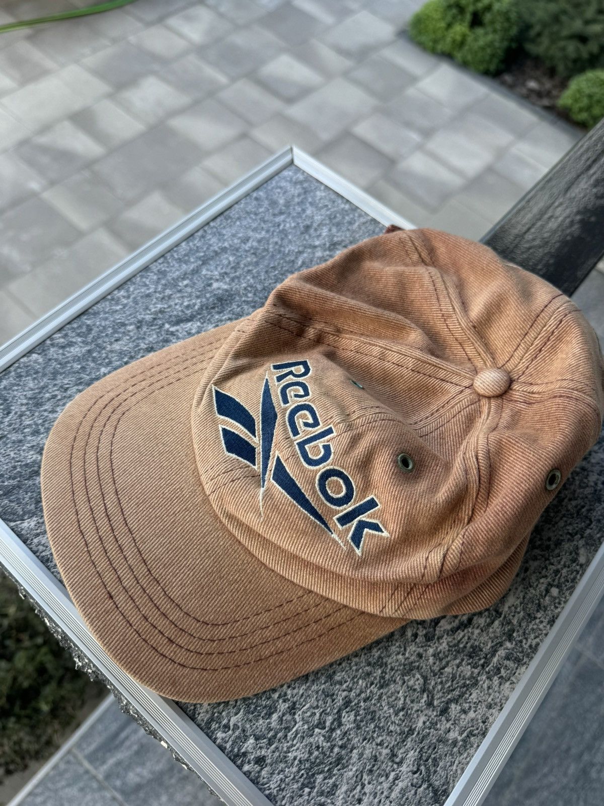 Reebok × Vintage Vintage 90s Reebok Brown Cap Y2K Size ONE SIZE - 9 Thumbnail