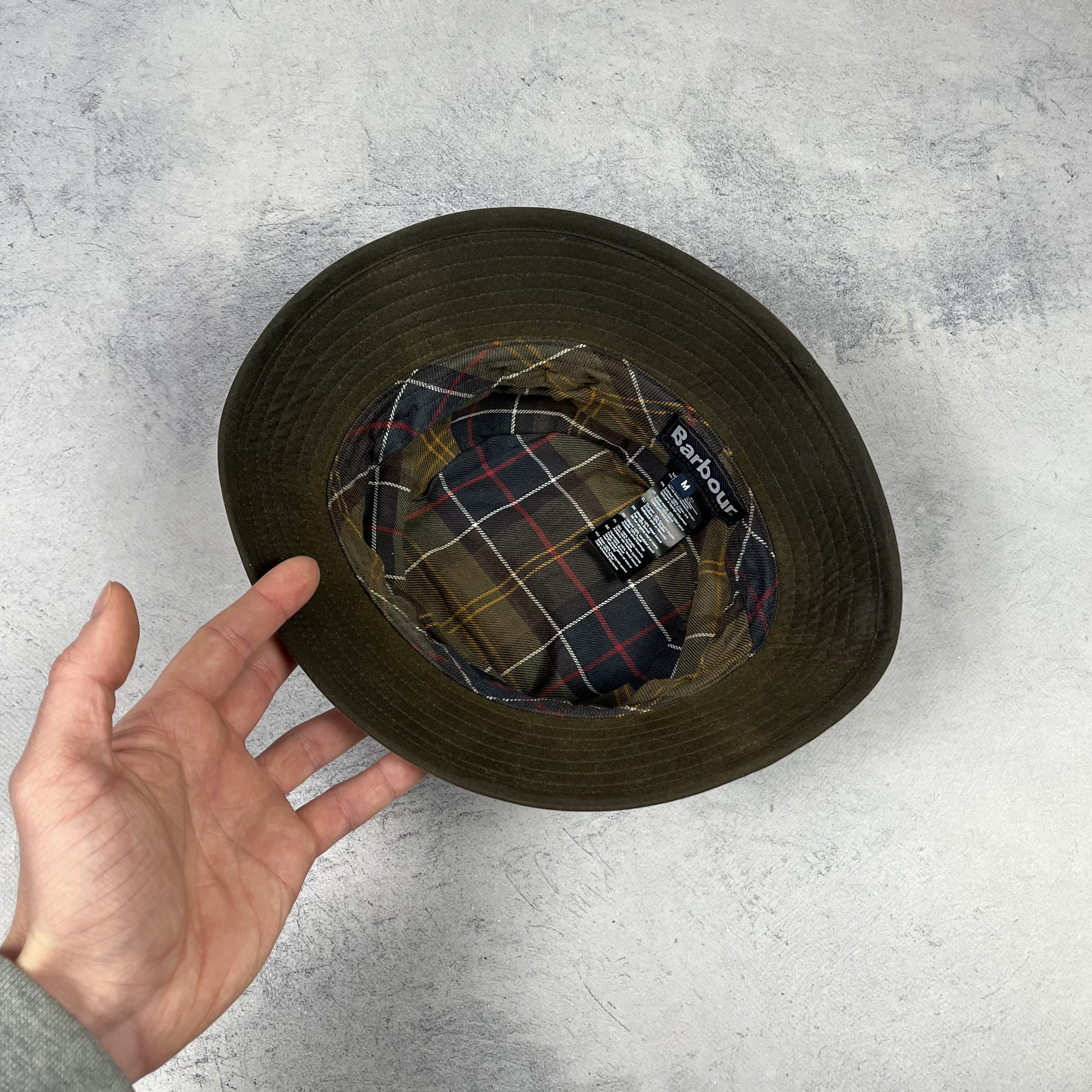 Barbour Barbour Waxed Olive Bucket Hat Size ONE SIZE - 9 Thumbnail