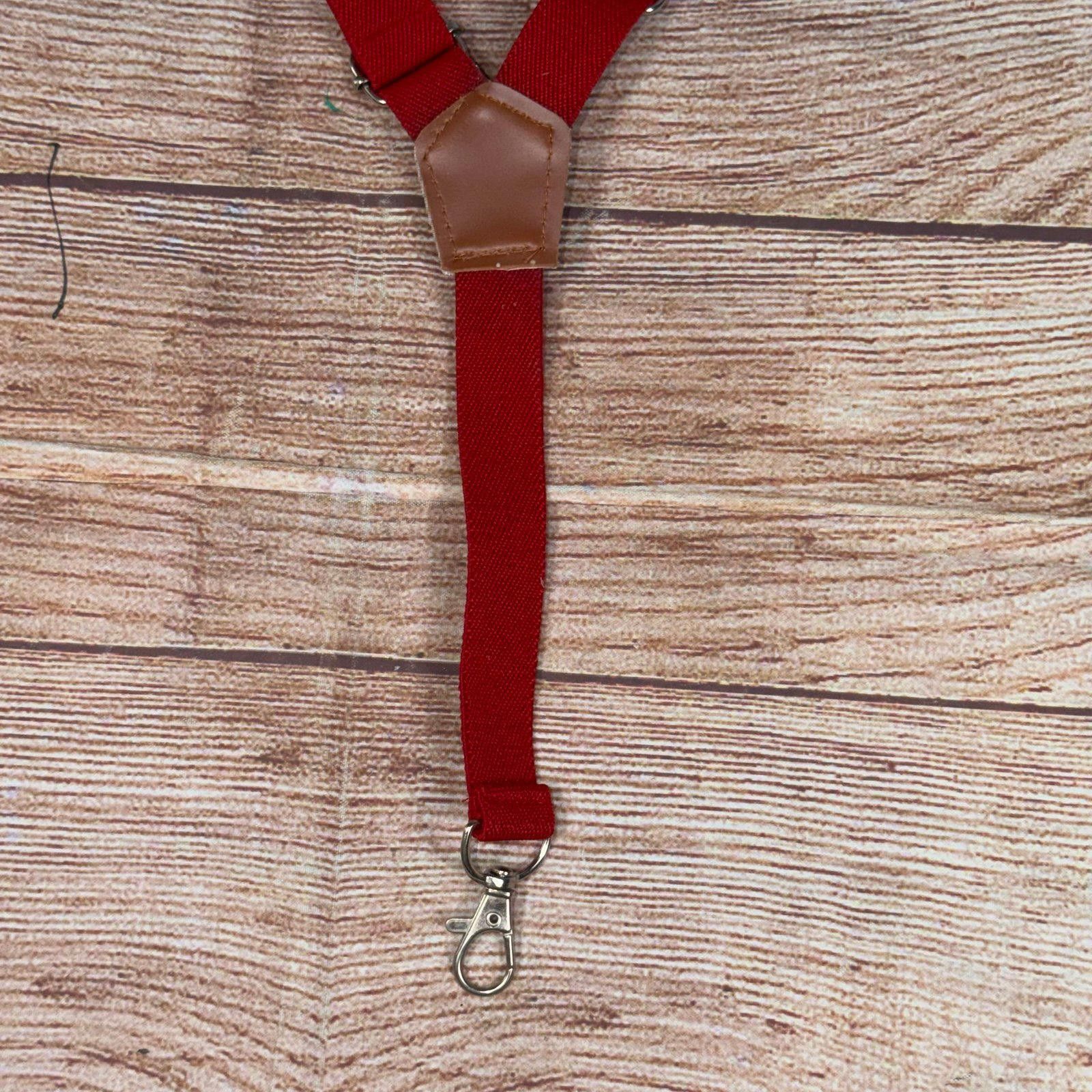 Other Red Adjustable Suspenders with Metal Clips Baby/Toddler Size ONE SIZE - 3 Thumbnail