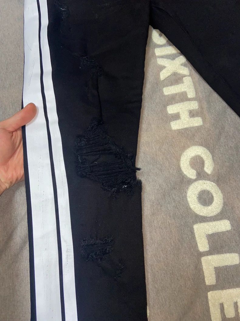 Amiri Amiri Striped Double Knee Destroyed Jeans Size US 31 - 3 Thumbnail