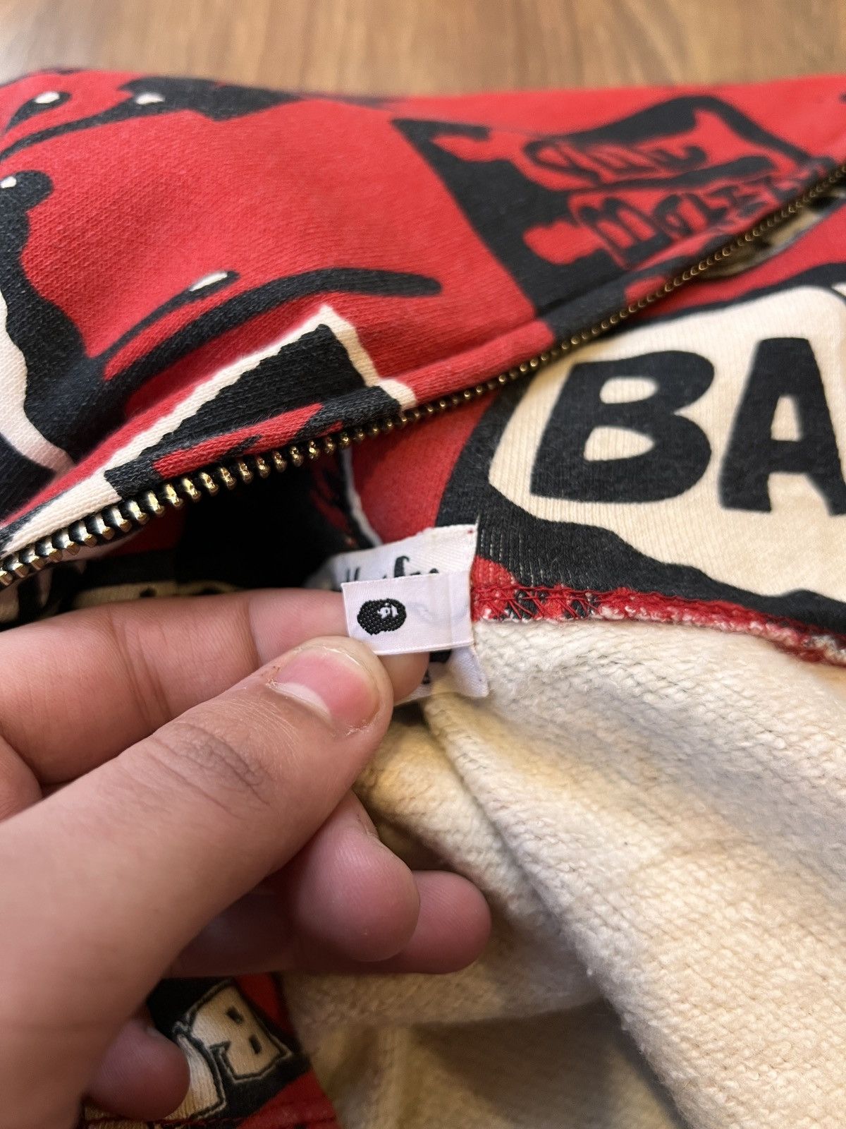 Bape Rare Bape Nigo Dr. Zaius Zip Hoodie (Red/White/Black) Size US XL / EU 56 / 4 - 16 Thumbnail
