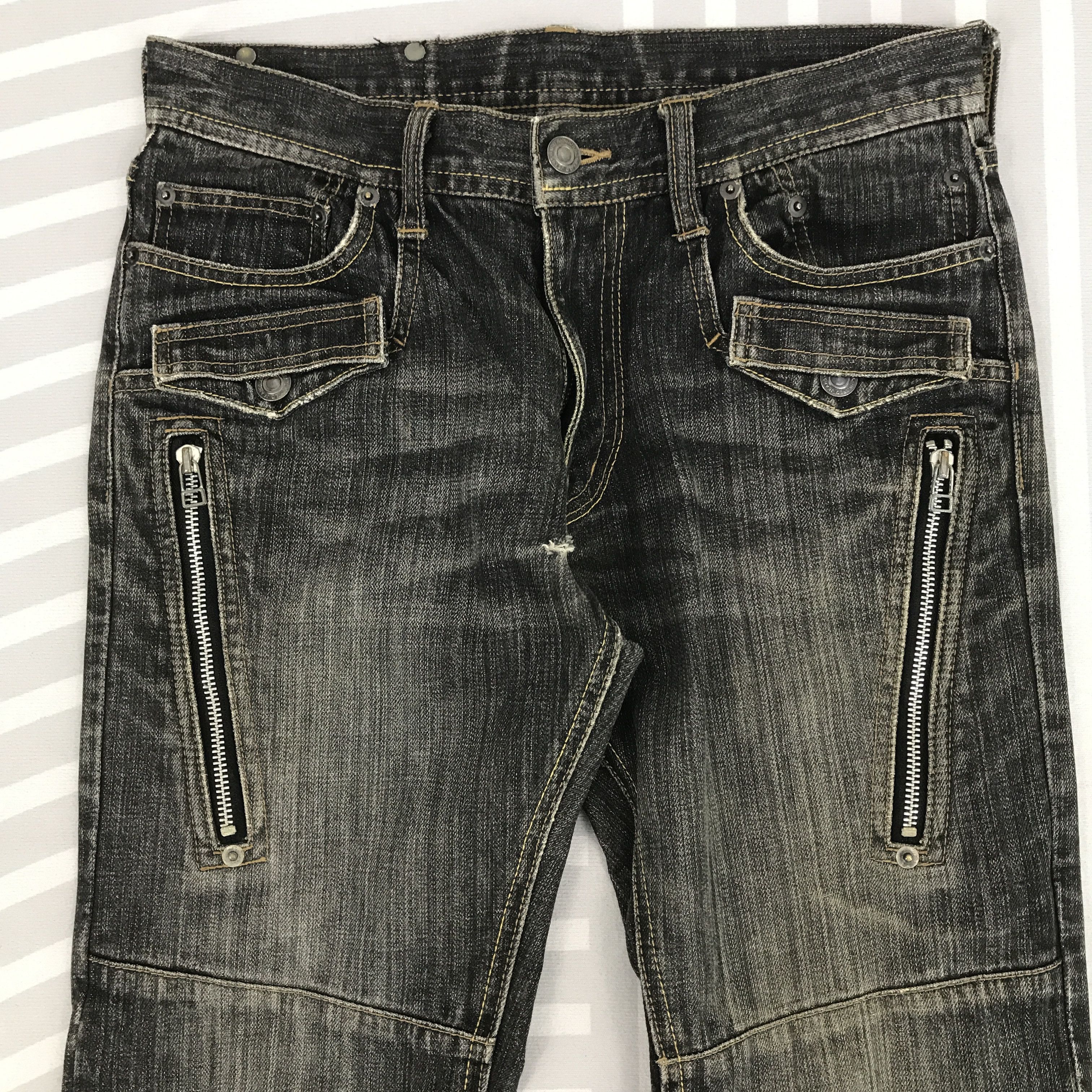 Japanese Brand × Vintage Vintage Edge rupert Distressed Black Denim jeans pant Size US 29 - 2 Thumbnail