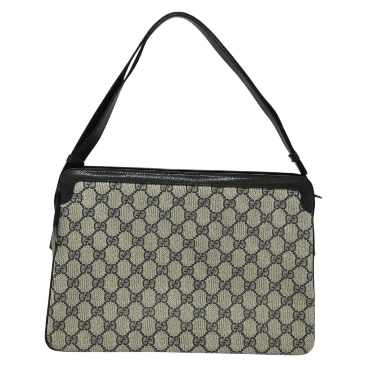 Gucci GUCCI GG Supreme Sherry Line Shoulder Bag Pvc Navy Gold 904 Size ONE SIZE - 3 Thumbnail