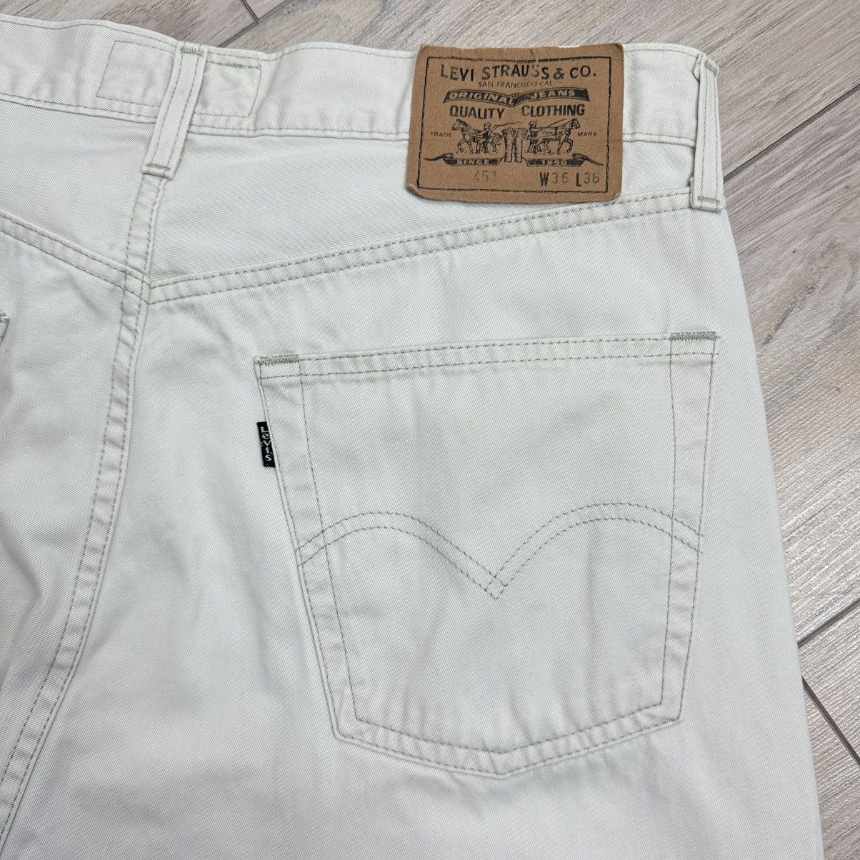 Levi's Vintage Levi’s Black Tab 1994 Cropped White Shorts Size US 36 / EU 52 - 12 Thumbnail
