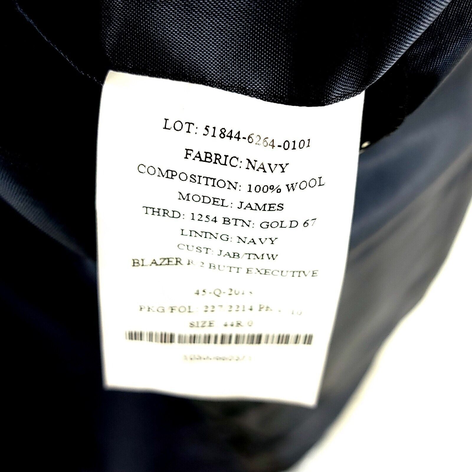 Jos. A. Bank Jos A Bank James Wool Navy Blue 2 Gold Button Blazer 42R Or Size 42R - 11 Thumbnail