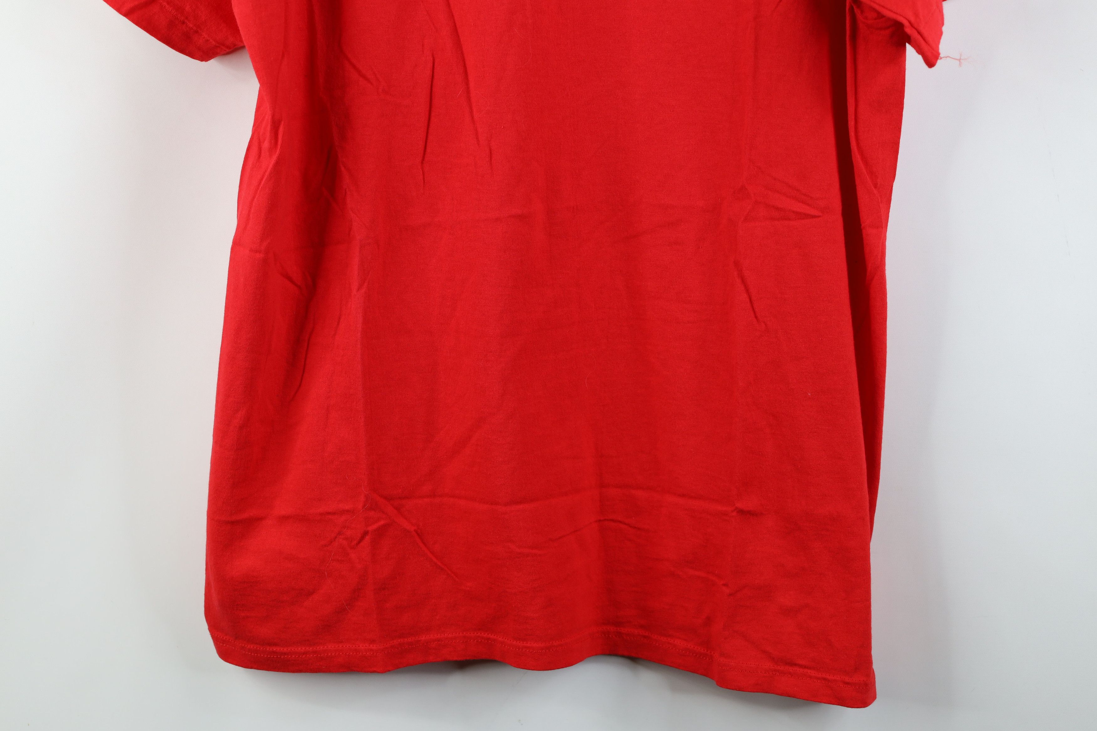 Hanes Vintage 80s 90s Hanes Short Sleeve T-Shirt Cotton Red USA Size US XL / EU 56 / 4 - 3 Thumbnail