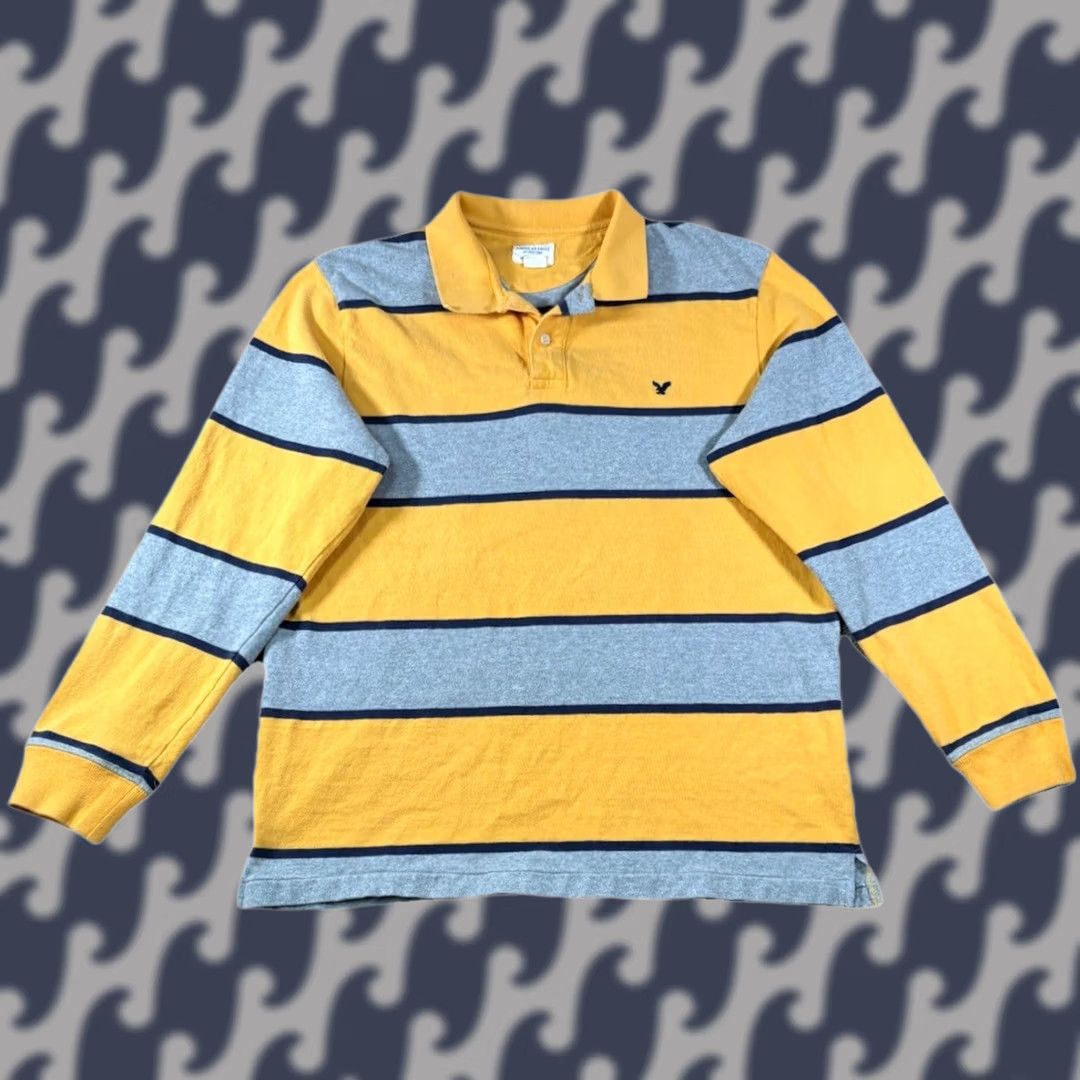American Eagle Outfitters VINTAGE American Eagle Polo Shirt Medium Rugby Preppy Cotton Y2K Men’s Size US M / EU 48-50 / 2 - 1 Thumbnail