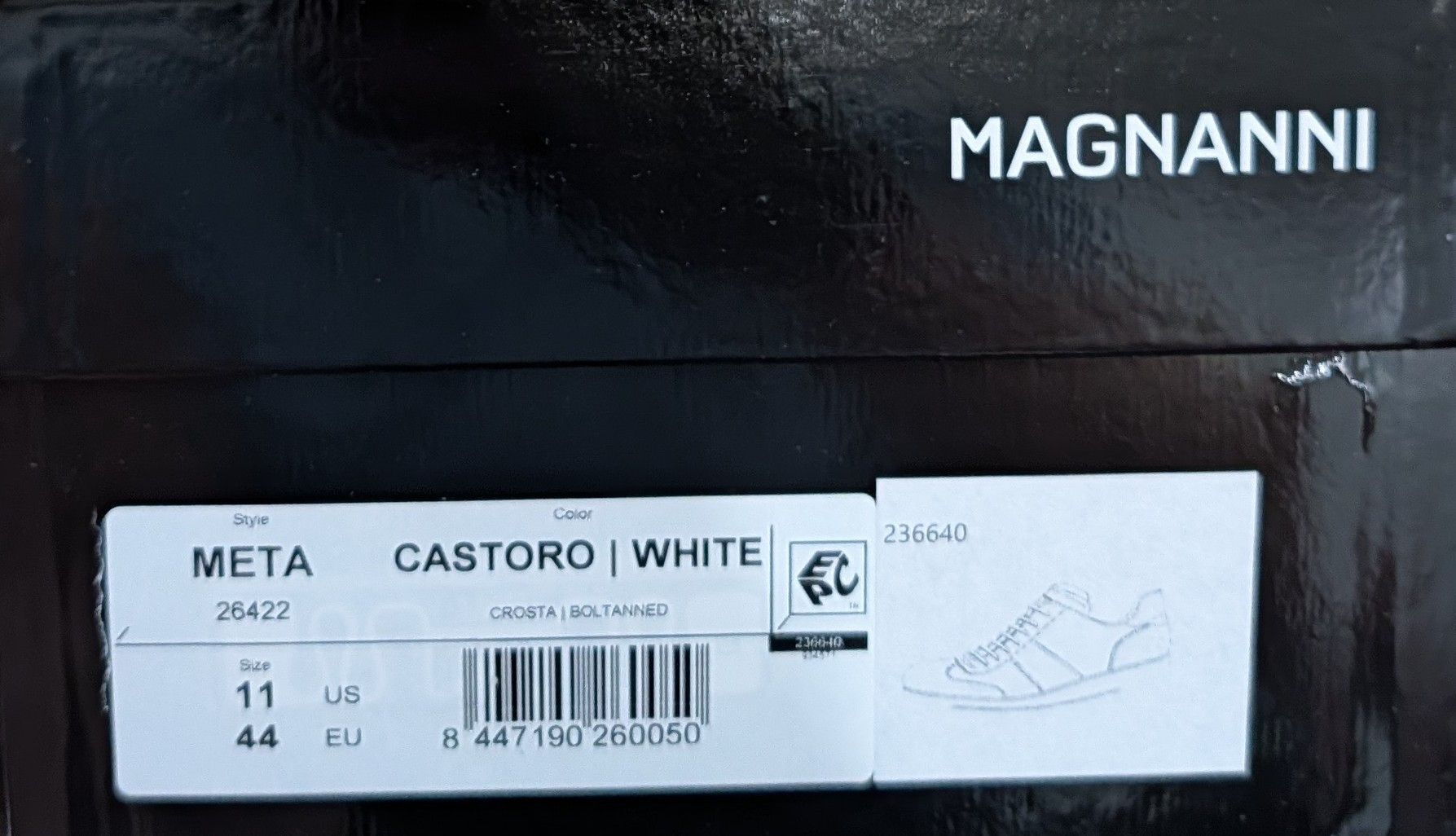 Magnanni Magnanni "Meta" Leather Low-Top Sneakers Castoro/White US 11 Size US 11 / EU 44 - 7 Thumbnail