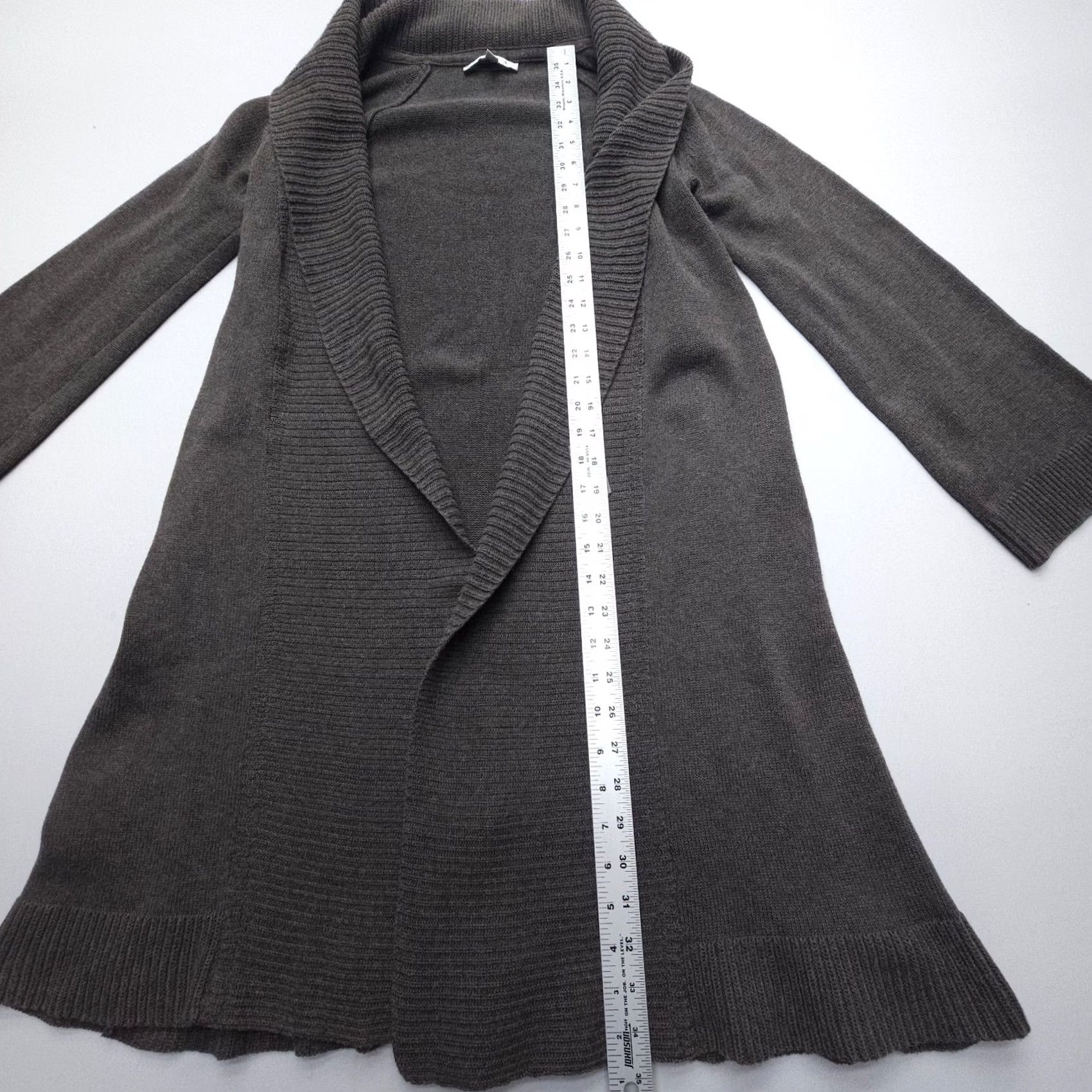 Vintage Cabi Cardigan Sweater Womens XS Gray 100% Cotton Duster Open Shawl Knit Long Sleeve Casual Size XS / US 0-2 / IT 36-38 - 4 Thumbnail