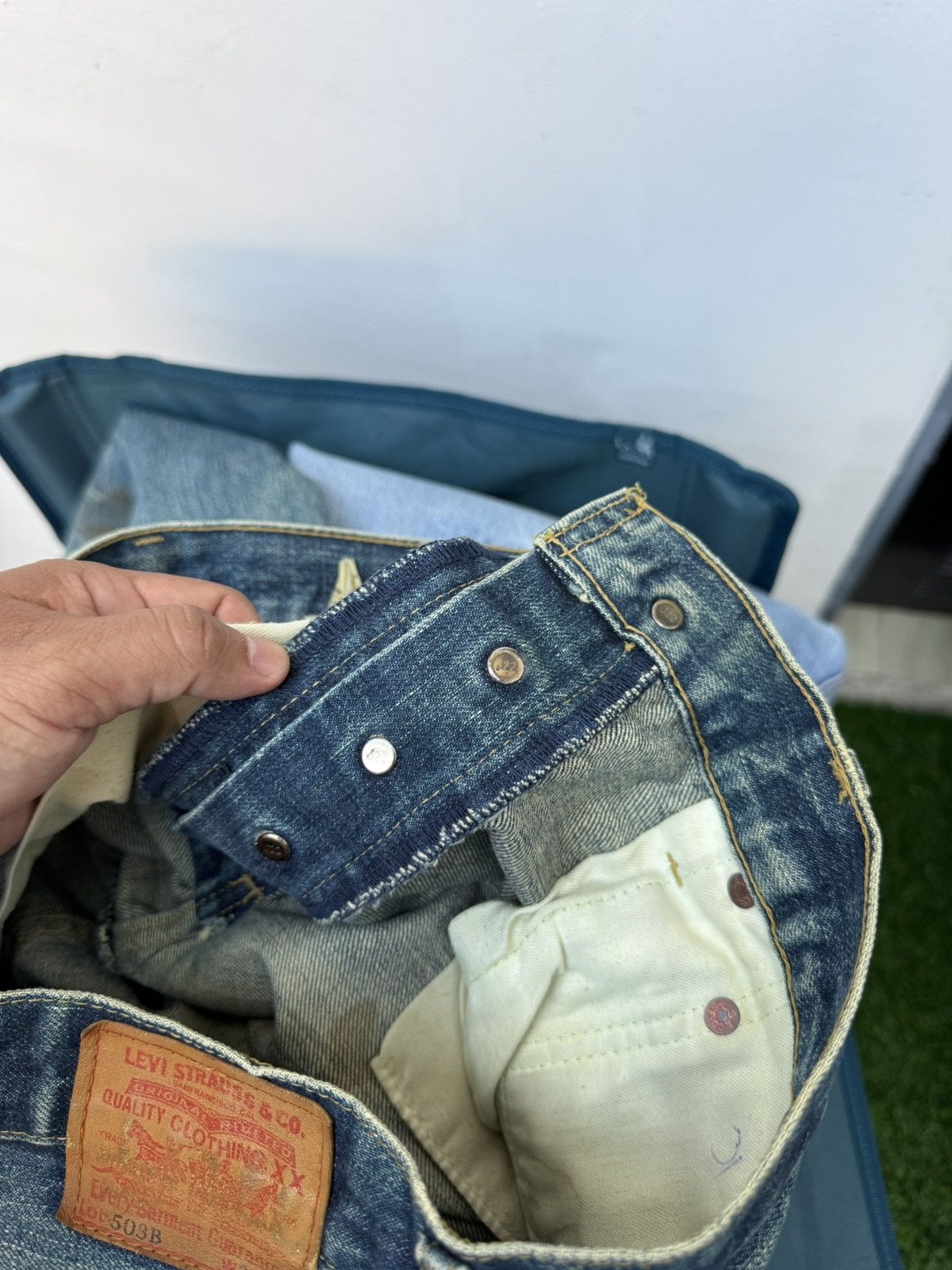 Levi's Vintage Clothing W32x33 Vintage levi’s 503B redline big E distressed denime Size US 32 / EU 48 - 9 Thumbnail