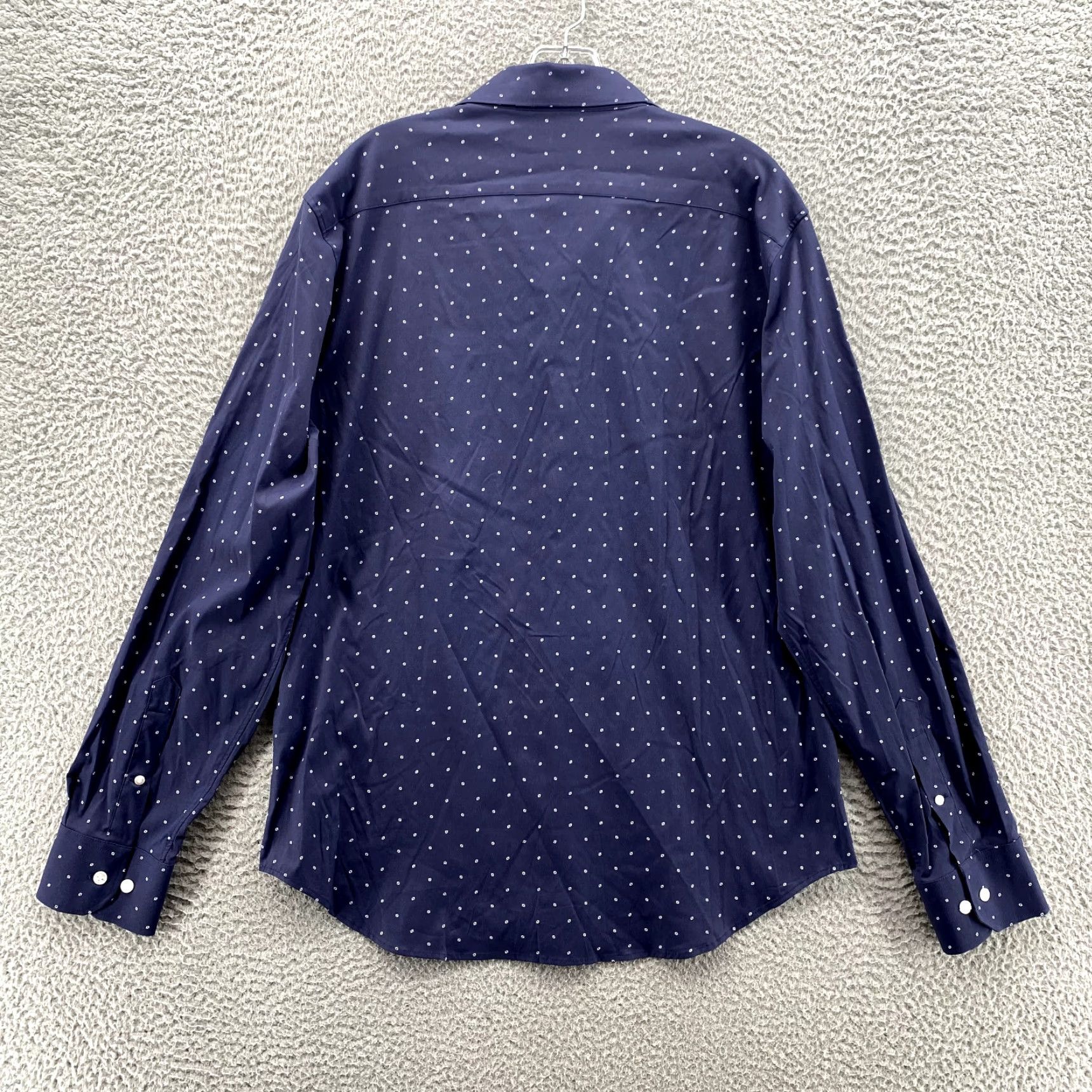 Bonobos Bonobos Dress Shirt Men's Large Navy Dot Preppy Corpcore Career Academia Office Shirt Size 42R - 4 Thumbnail