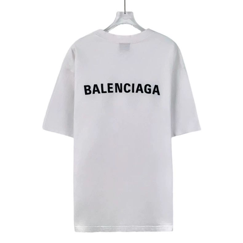 Balenciaga Balenciaga White logo monogrammed embroidered cotton crew Size US M / EU 48-50 / 2 - 2 Thumbnail