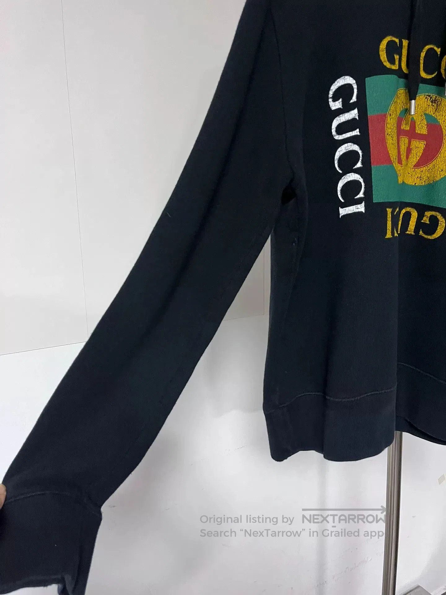 Gucci Gucci Black Square Distressed Hoodie S. Size US S / EU 44-46 / 1 - 7 Thumbnail