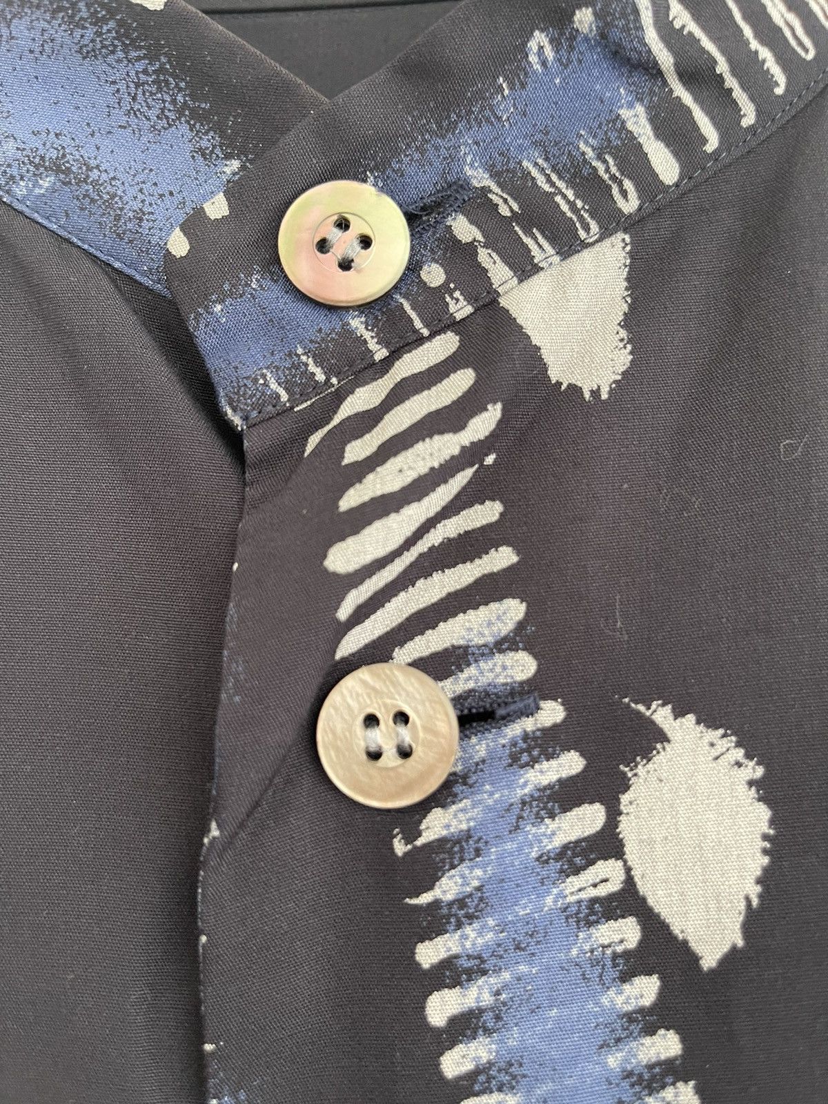 Issey Miyake Issey Miyake Rayon Printed Mandarin Collar Button Shirt Size US M / EU 48-50 / 2 - 4 Thumbnail