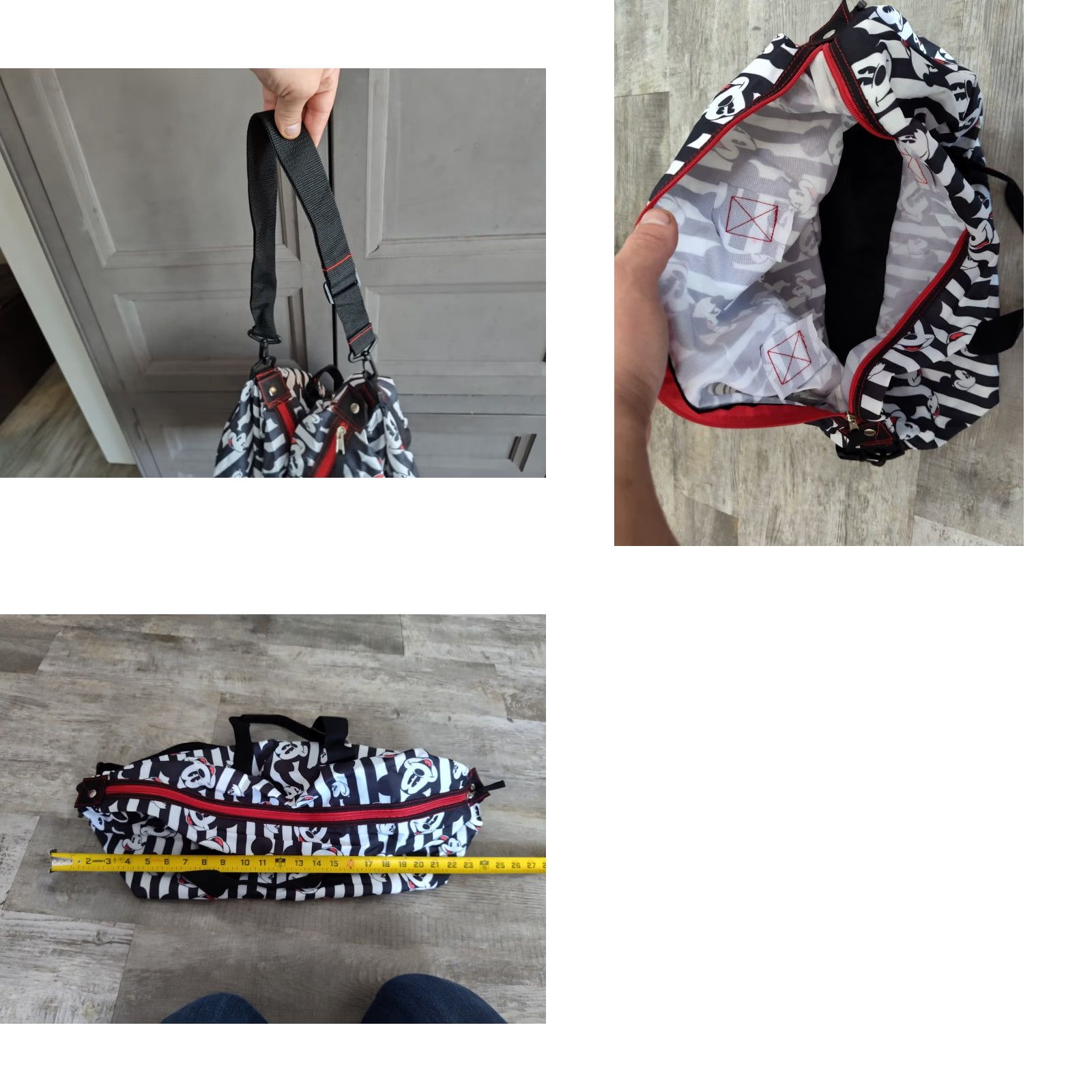 Disney Disney Mickey Mouse Weekend Duffle Bag Light Weight Travel Packable Tote NWT Size ONE SIZE - 8 Thumbnail