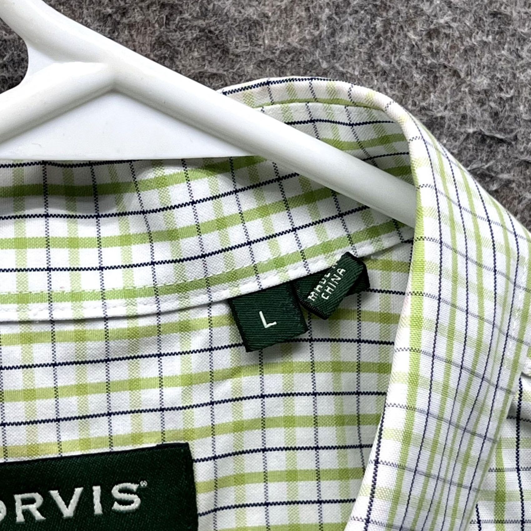 Orvis Orvis Shirt Mens L Green Check Short Sleeve Button Front Casual Woven Size US L / EU 52-54 / 3 - 7 Thumbnail