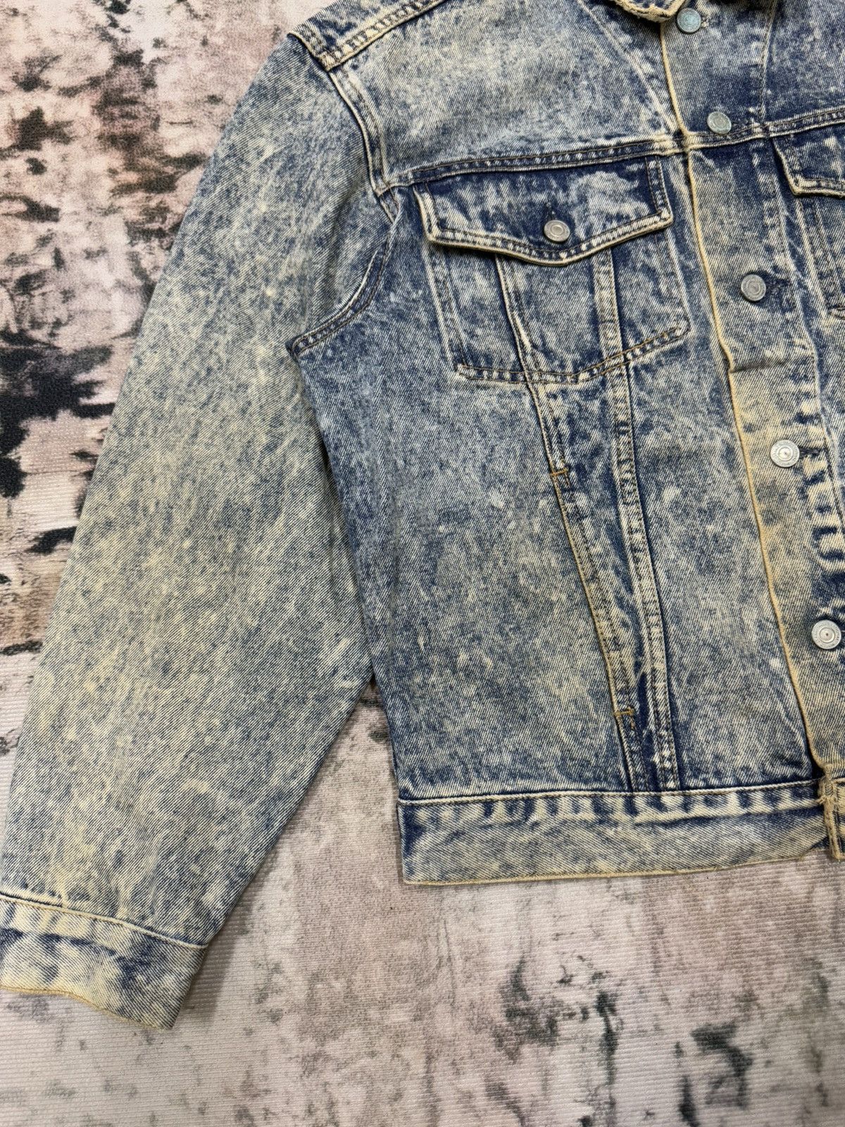 Japanese Brand Vintage 90s GL Heart Acid Wash Denim Jacket Size US M / EU 48-50 / 2 - 6 Thumbnail