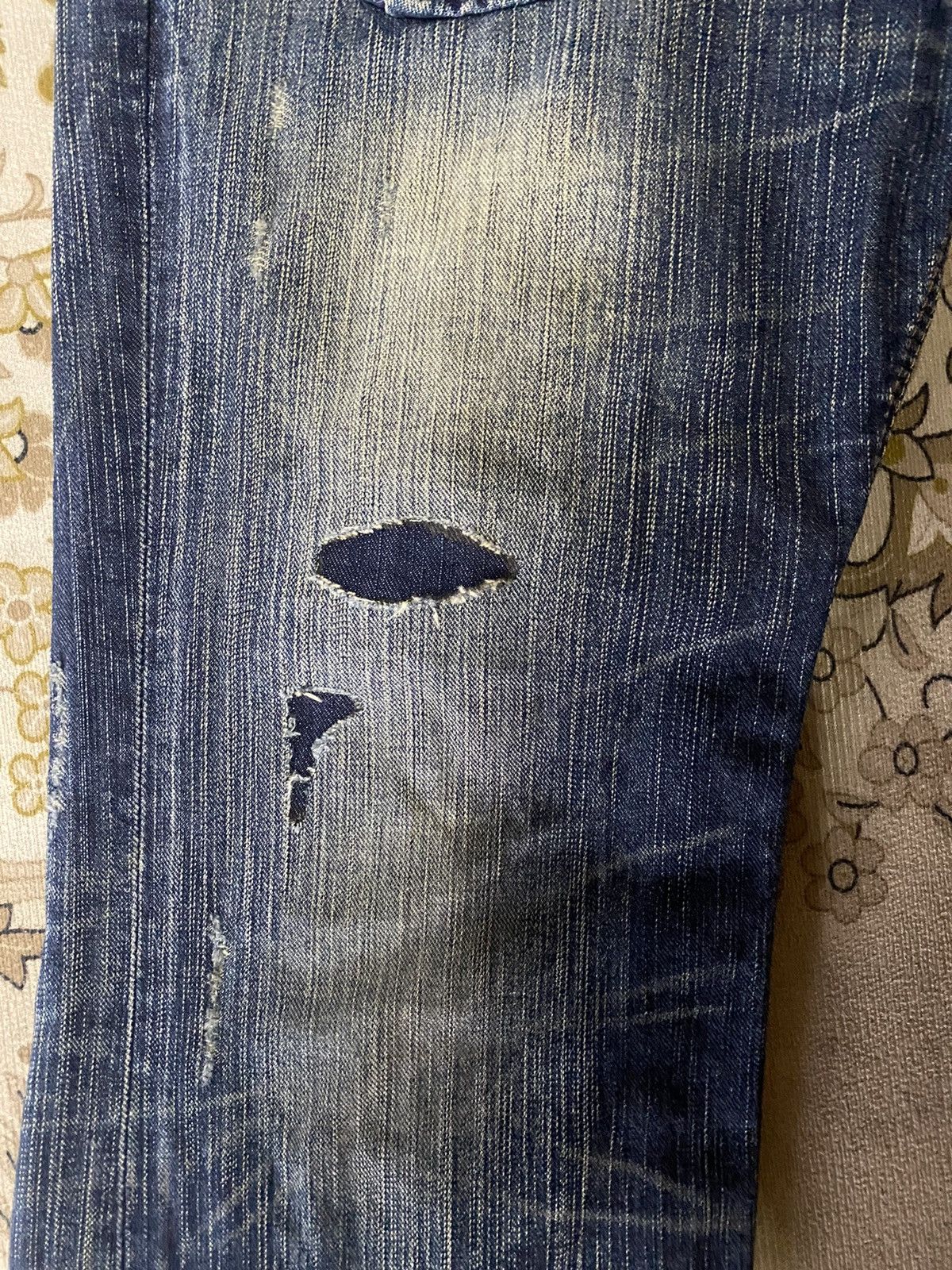 If Six Was Nine Japanese Brand Liberto Xxx Flare Distressed Denim Size US 33 - 8 Thumbnail