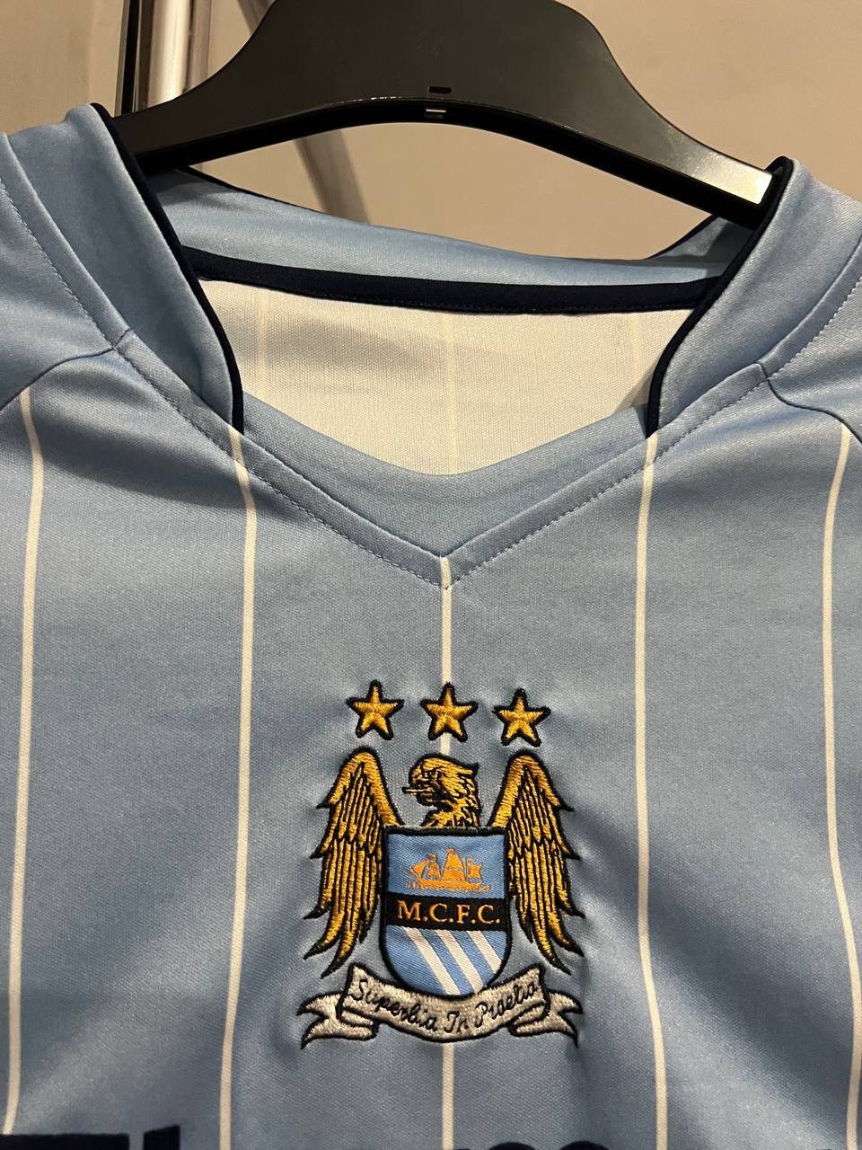 Le Coq Sportif 2007/08 MANCHESTER CITY HOME SOCCER JERSEY FOOTBALL SHIRT L Size US L / EU 52-54 / 3 - 6 Thumbnail