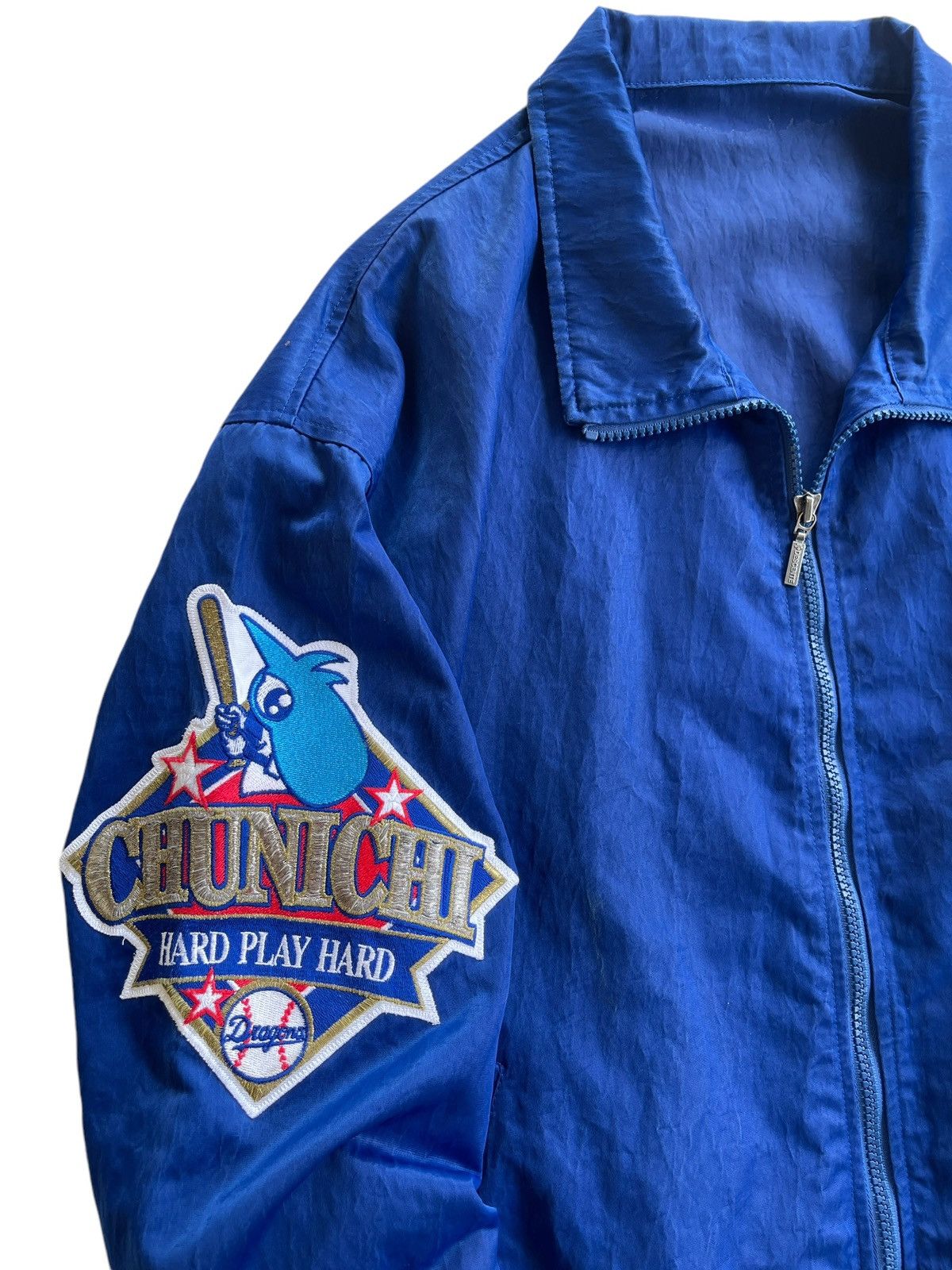 Vintage 90s Descente Chunichi Dragon Nylon Bomber Jacket Size US XL / EU 56 / 4 - 6 Thumbnail