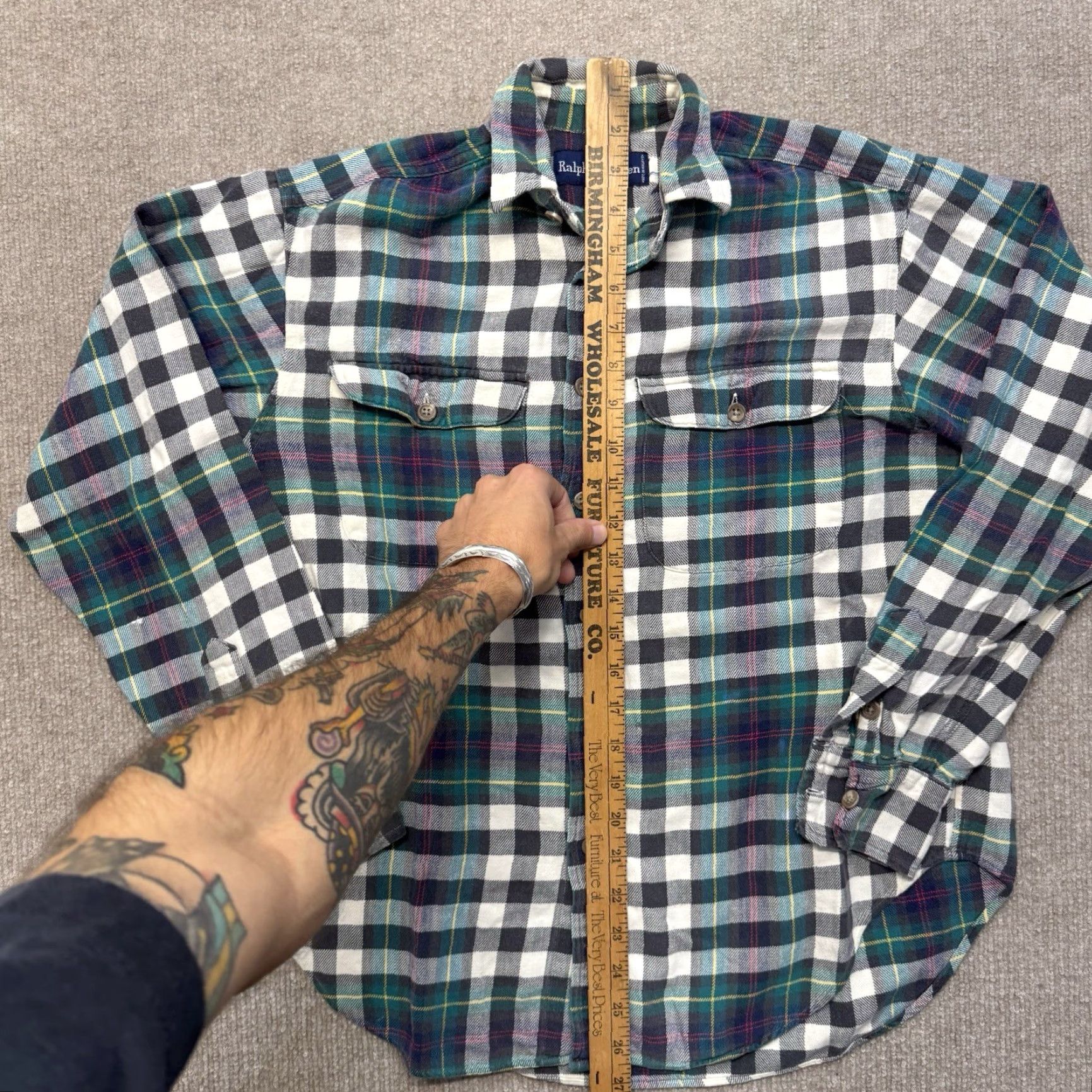Polo Ralph Lauren VINTAGE Polo Ralph Lauren Flannel Shirt Men’s M 90s Plaid Cotton Button-Up Size US M / EU 48-50 / 2 - 6 Thumbnail