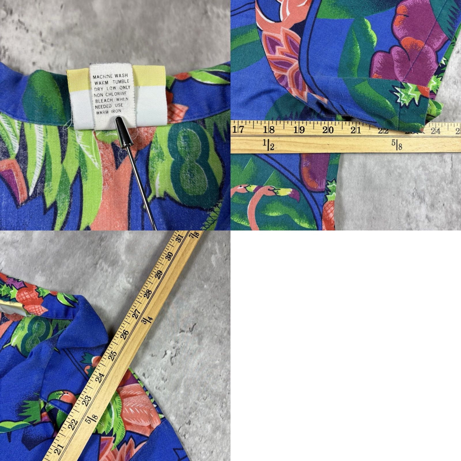 Vintage VINTAGE Cheryl Tiegs Shirt 14 Average Tropical Florida Flamingo Graphic Aop Size XL / US 12-14 / IT 48-50 - 8 Thumbnail