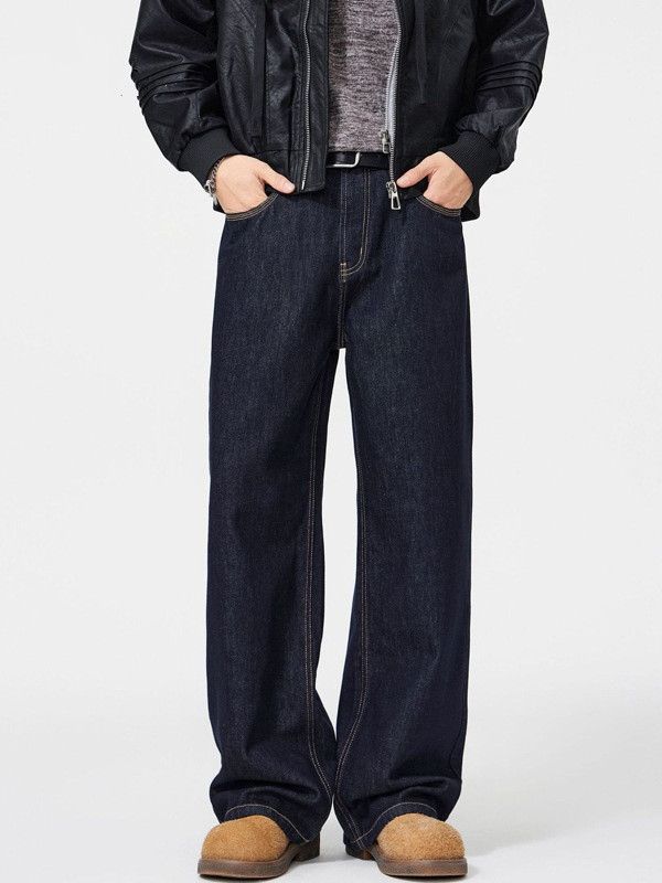 Japanese Brand Men's washed Cleanfit street Vibe straight leg jeans Size US 32 / EU 48 - 1 Thumbnail