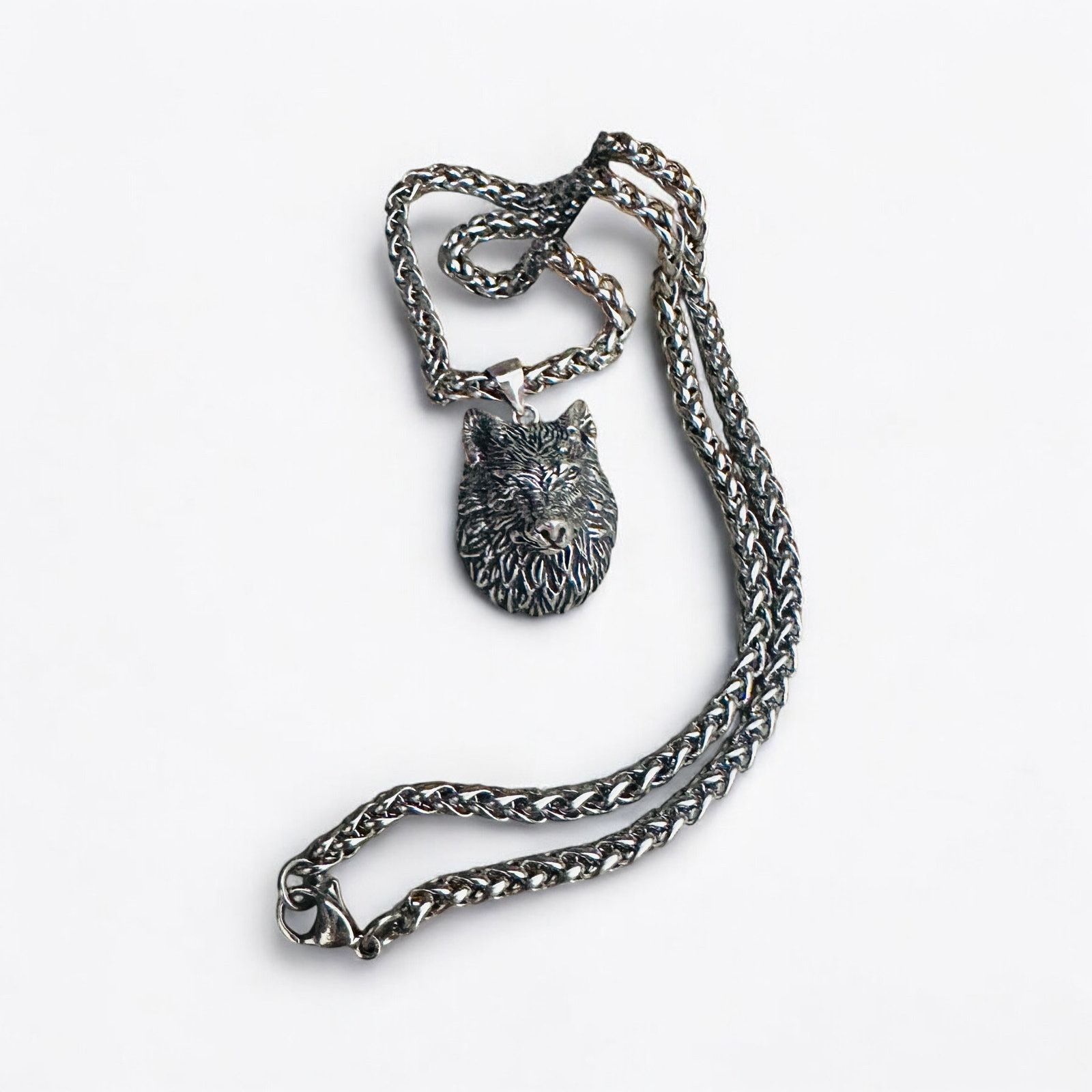 Other Sterling Silver Wolf Head Necklace Size ONE SIZE - 1 Thumbnail