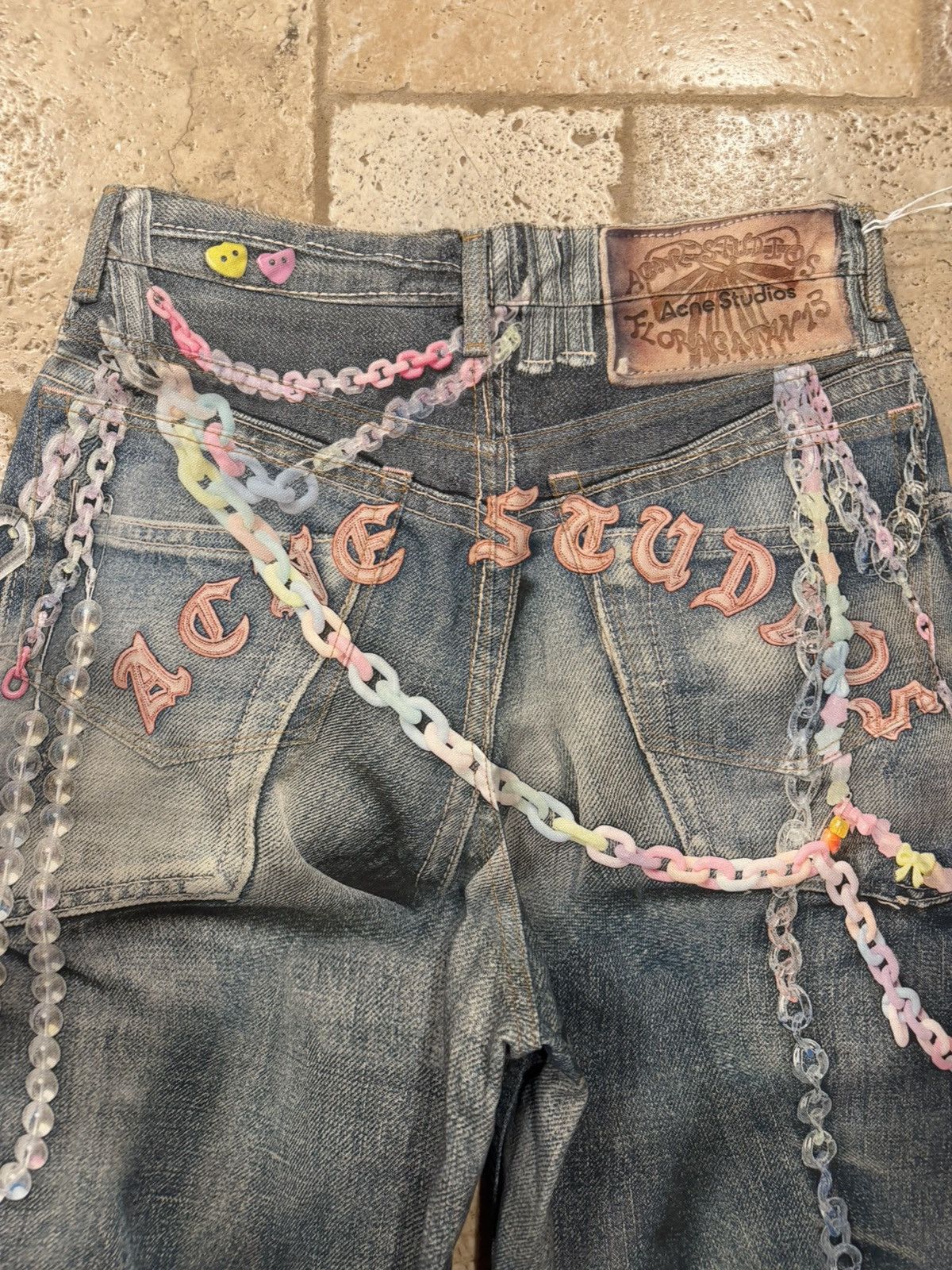 Acne Studios Acnes Studios SS25 Trompe L’Oeil Keychain Blue Denim Shorts Size US 30 / EU 46 - 7 Thumbnail