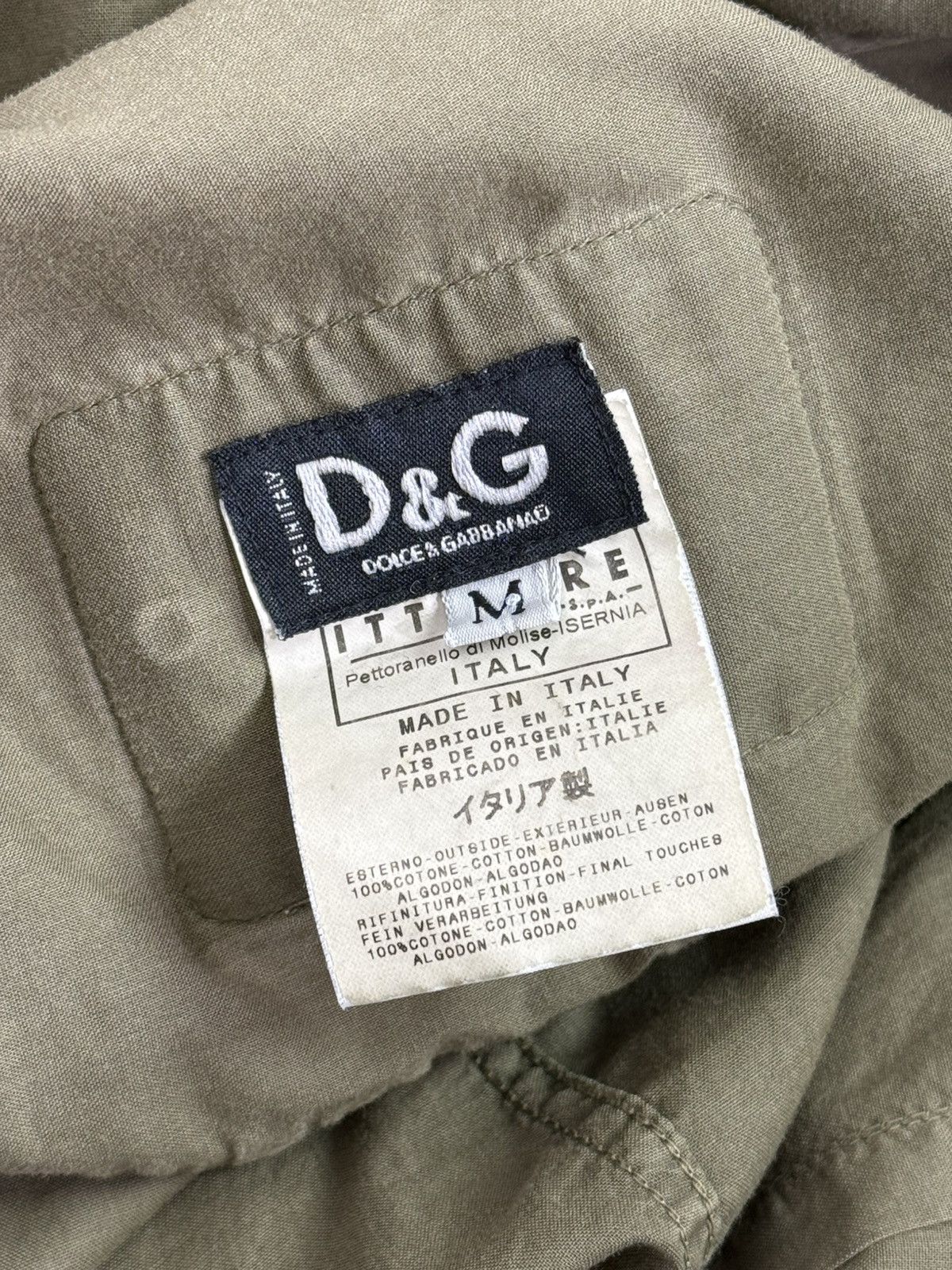 Dolce & Gabbana Dolce & Gabbana 2003 Zippered 2/3 Sleeve Military Shirt M Size US M / EU 48-50 / 2 - 11 Thumbnail