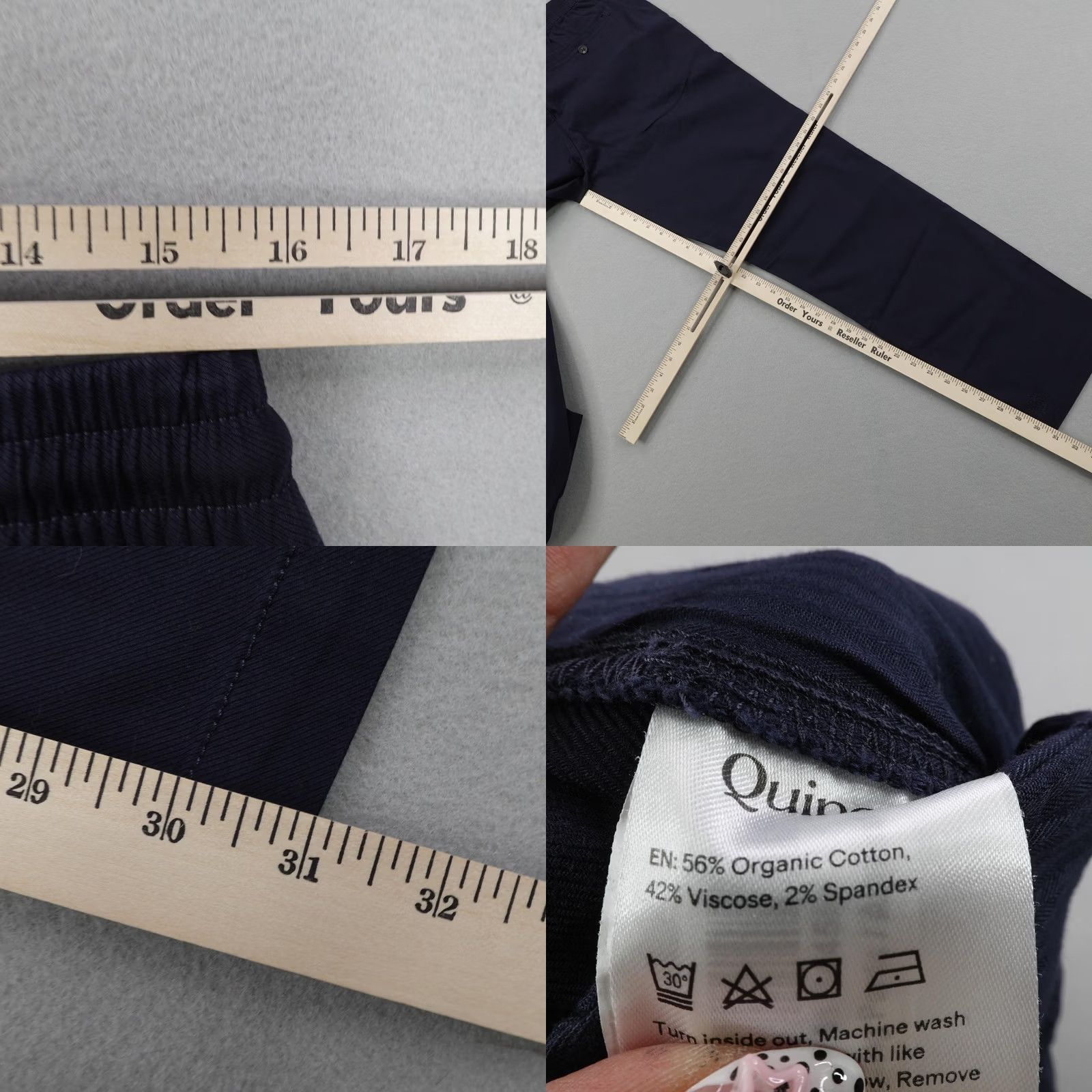 Quince Quince Pants Mens Large Blue Chino Drawstring Organic Cotton Blend Weekend NEW Size US 33 - 8 Thumbnail